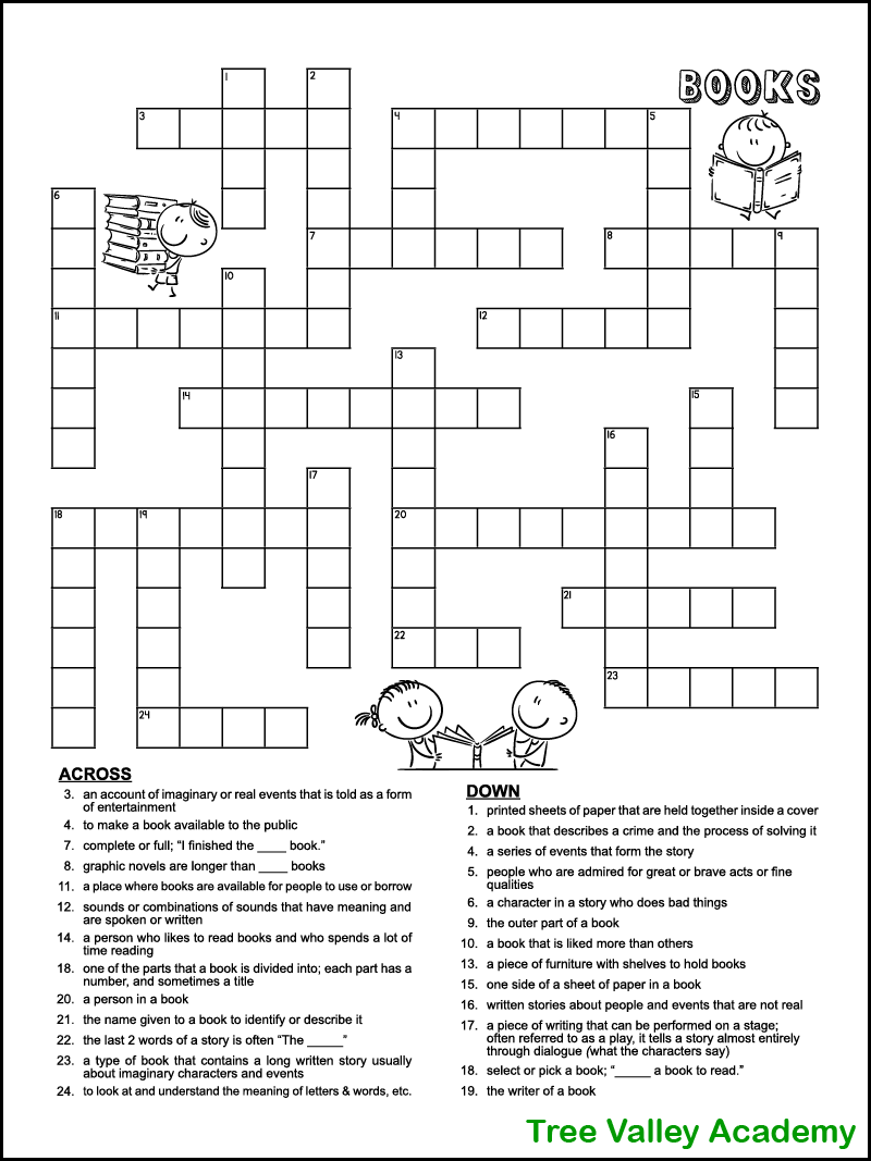 crossword with word bank