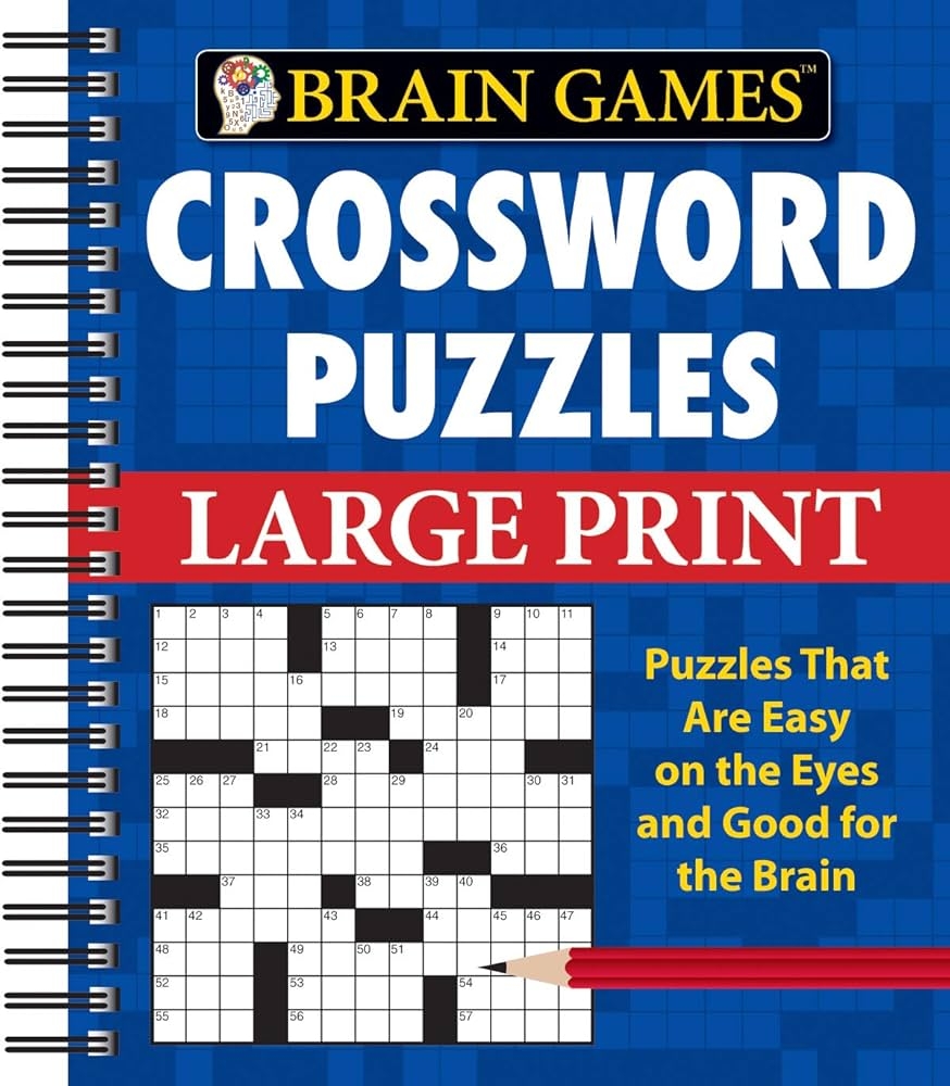 Brain Games Crossword Puzzles Large Print Blue Publications International Ltd Brain Games 9781412777612 Amazon Books