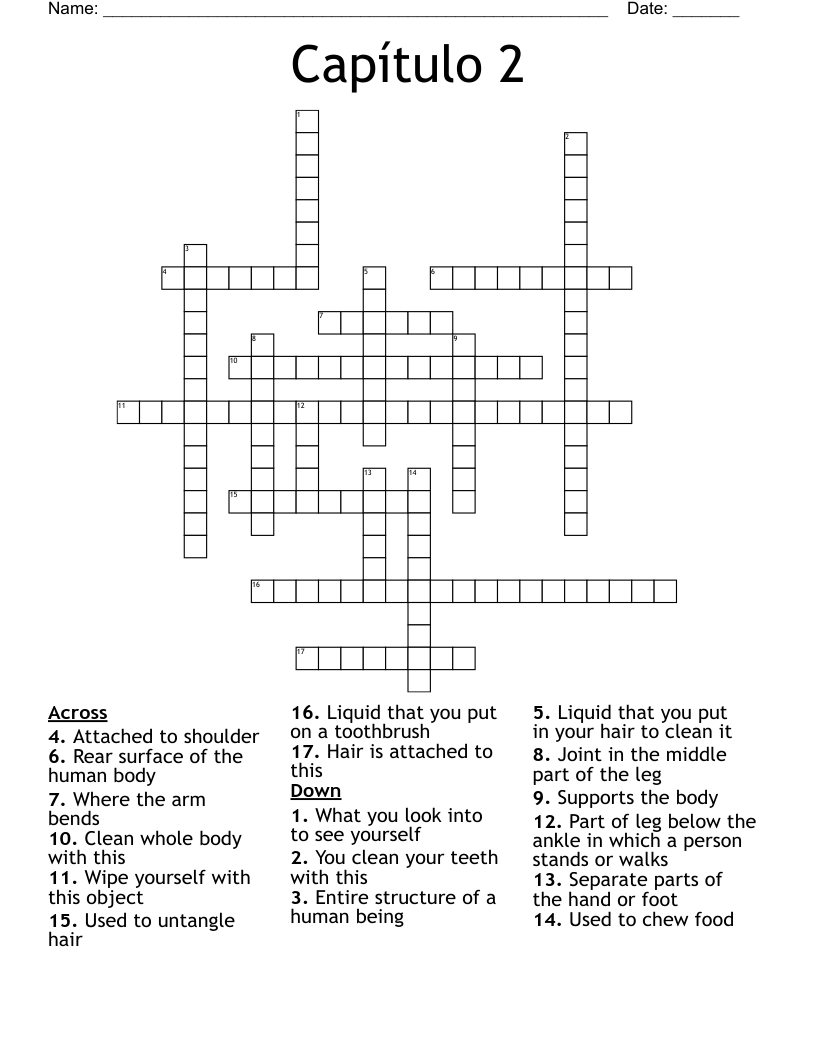 Cap tulo 2 Crossword WordMint