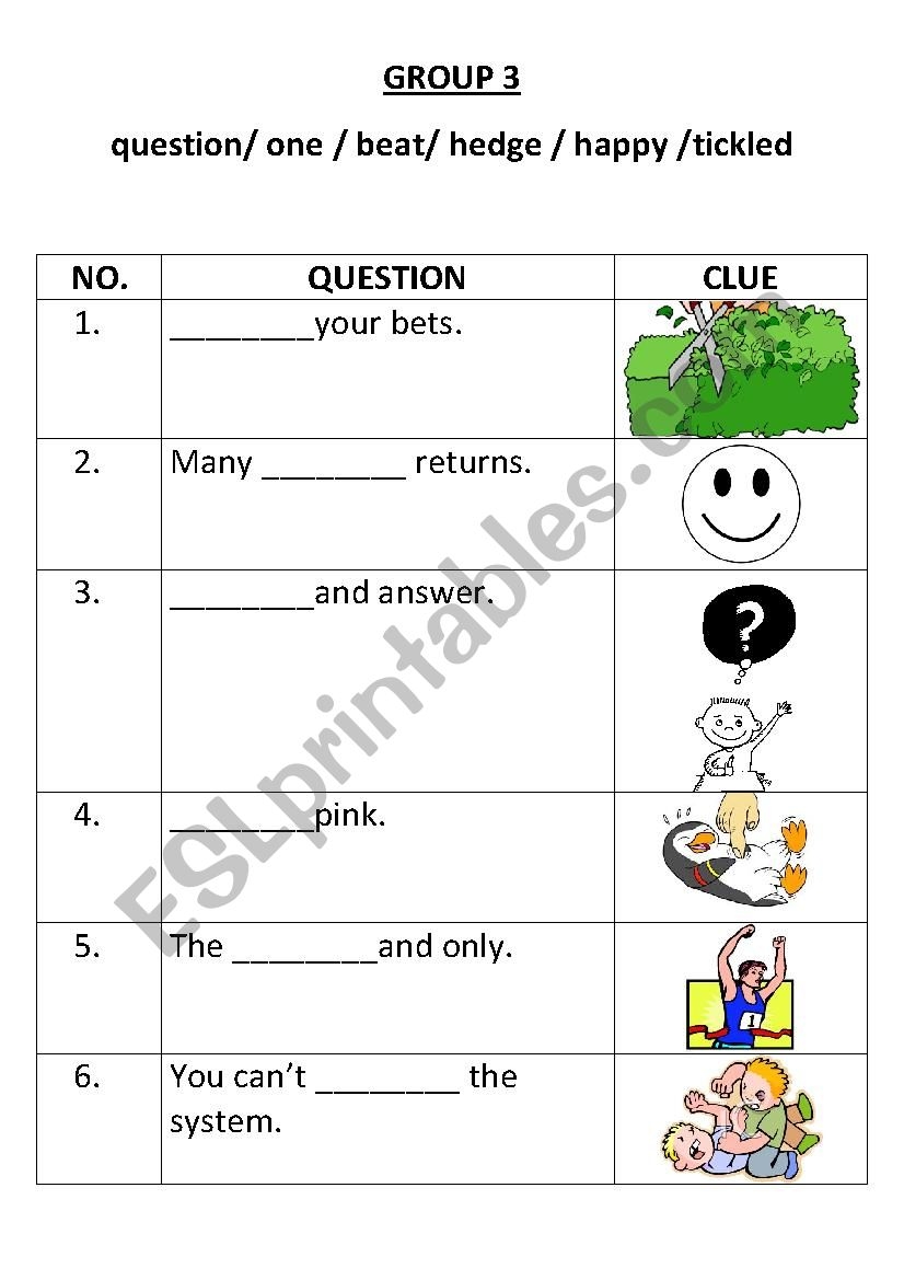 Catch Words Crossword Puzzle ESL Worksheet By Mr ibrism