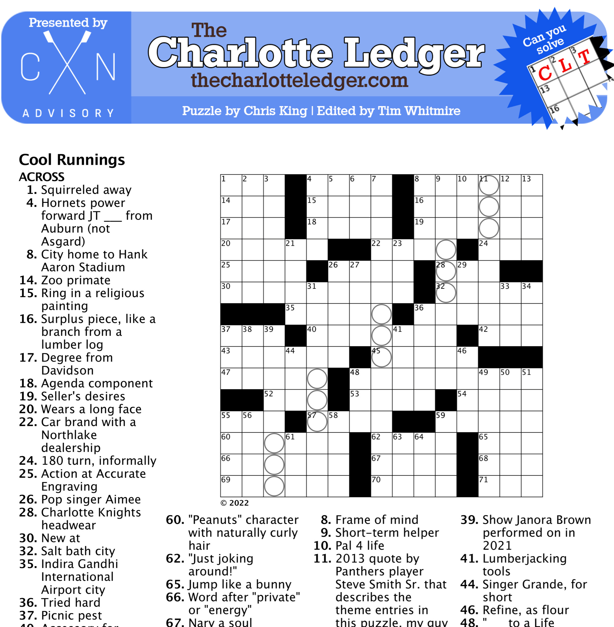 printable sunday crossword puzzles pdf