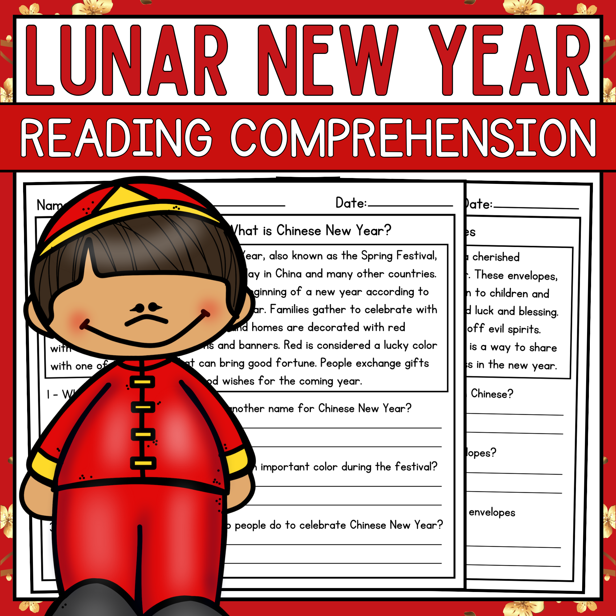 Chinese New Year Reading Comprehension Passages And Questions Made By Teachers