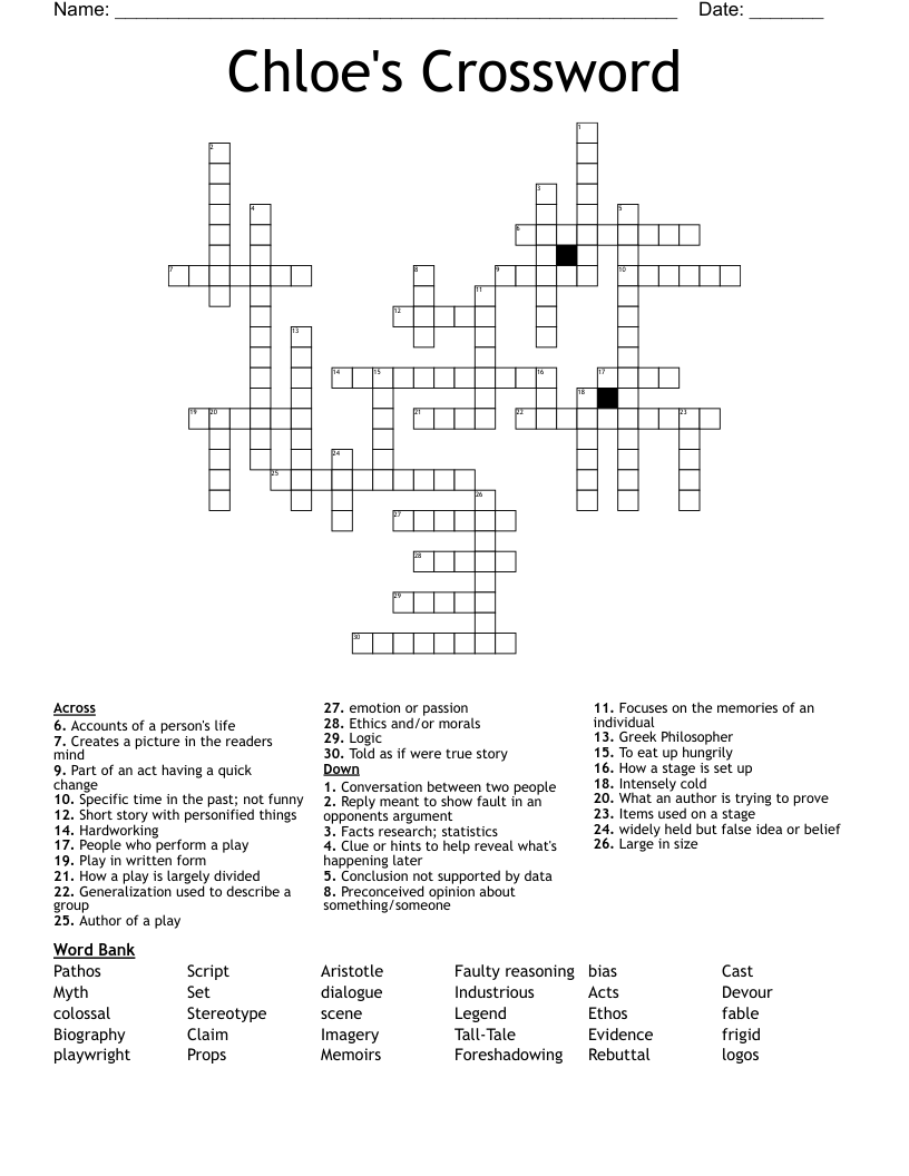 play groups crossword clue