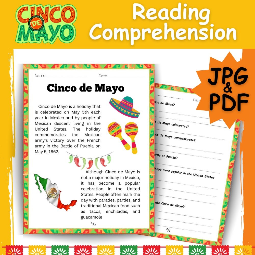 Cinco De Mayo Reading Comprehension L Mexican Fiesta Made By Teachers