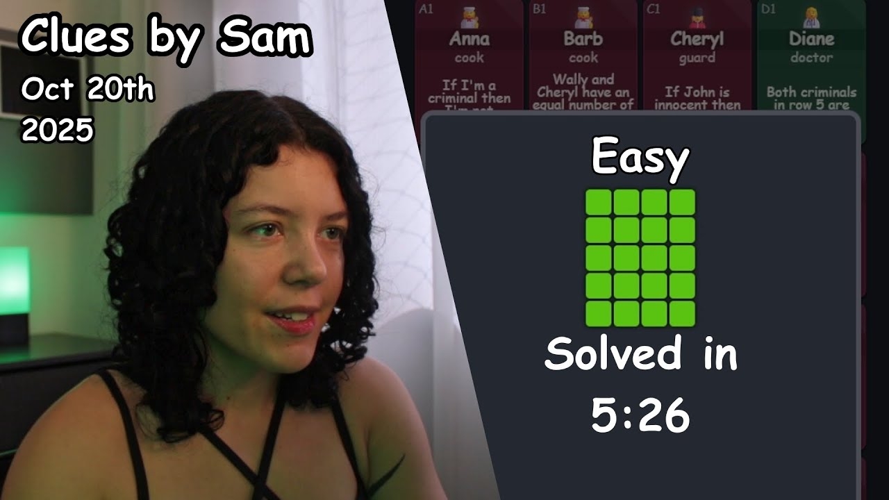 Clues By Sam 20th October 2025 YouTube