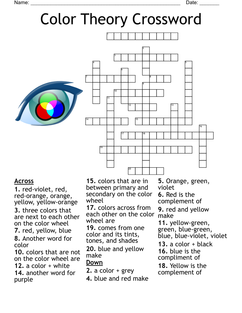 Colors Crossword WordMint