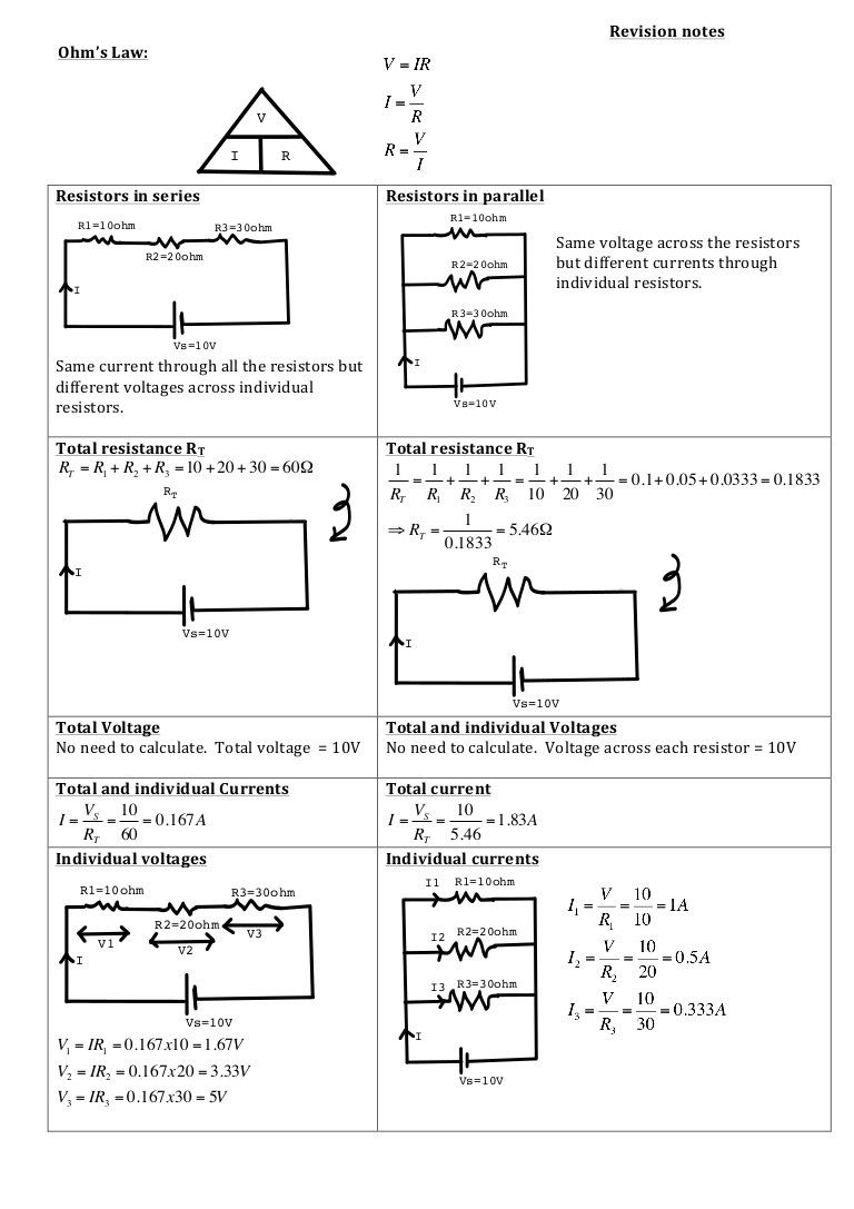series and parallel circuits worksheet
