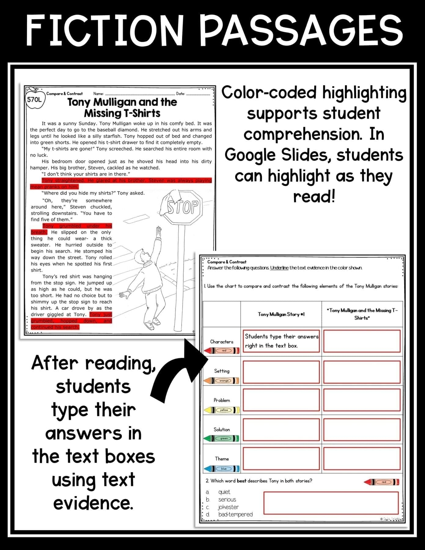 compare and contrast worksheets