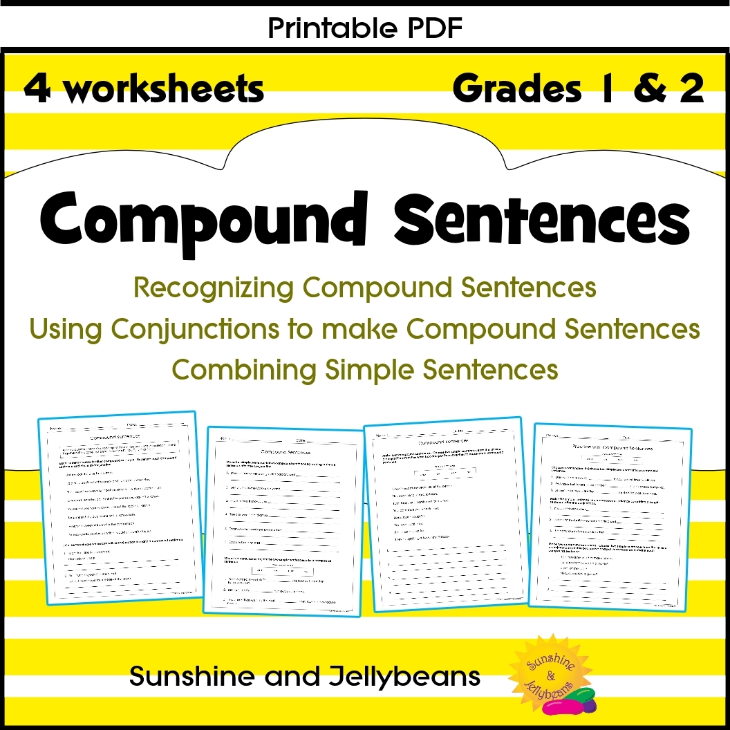 Compound Sentences And Conjunctions Grades 1 2 4 Worksheets CCSS Made By Teachers