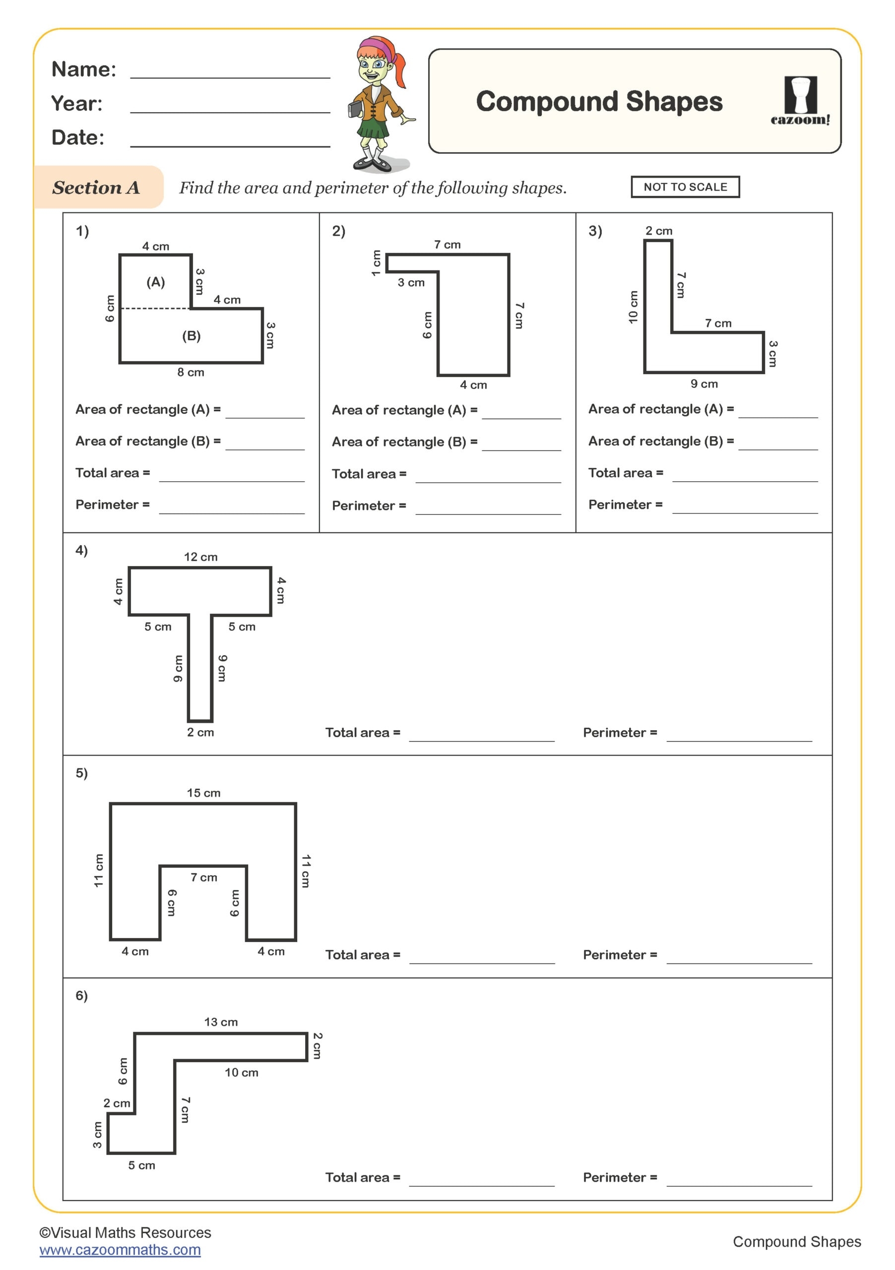 area of compound figures worksheet