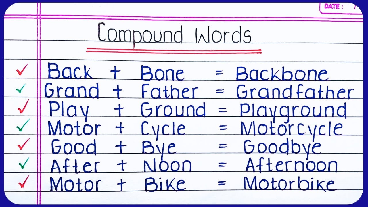 Compound Words For Grade 3 Compound Words Compound Words In English YouTube