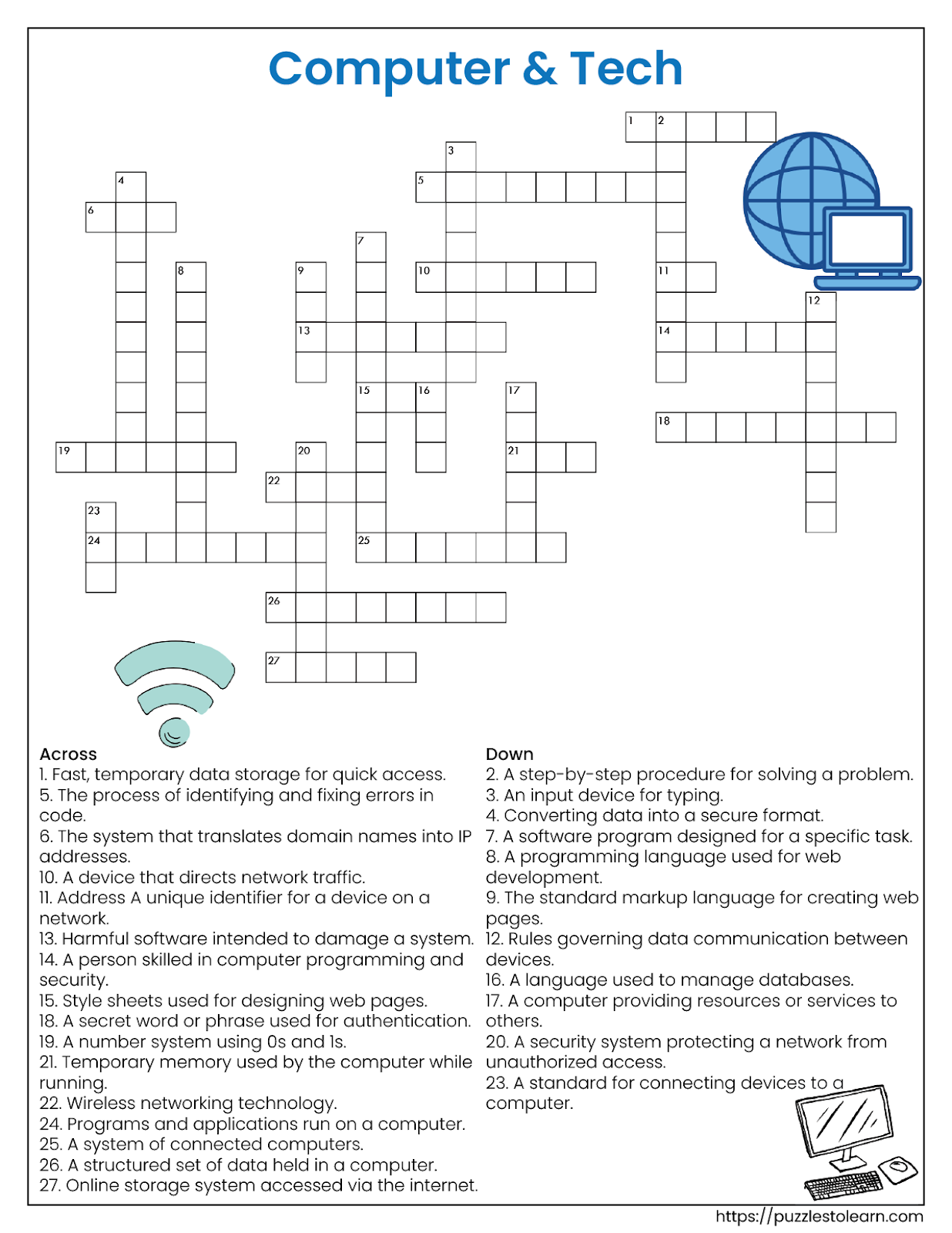 Computer Tech Crossword