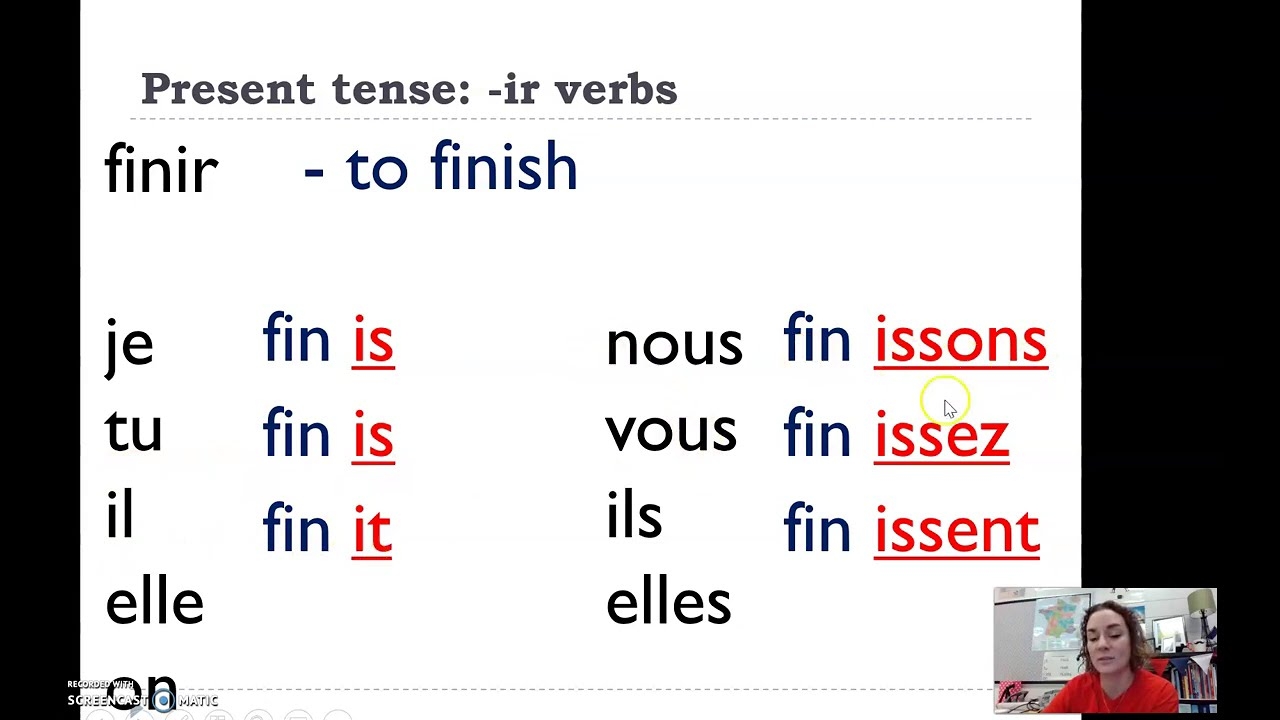 present tense french conjugation