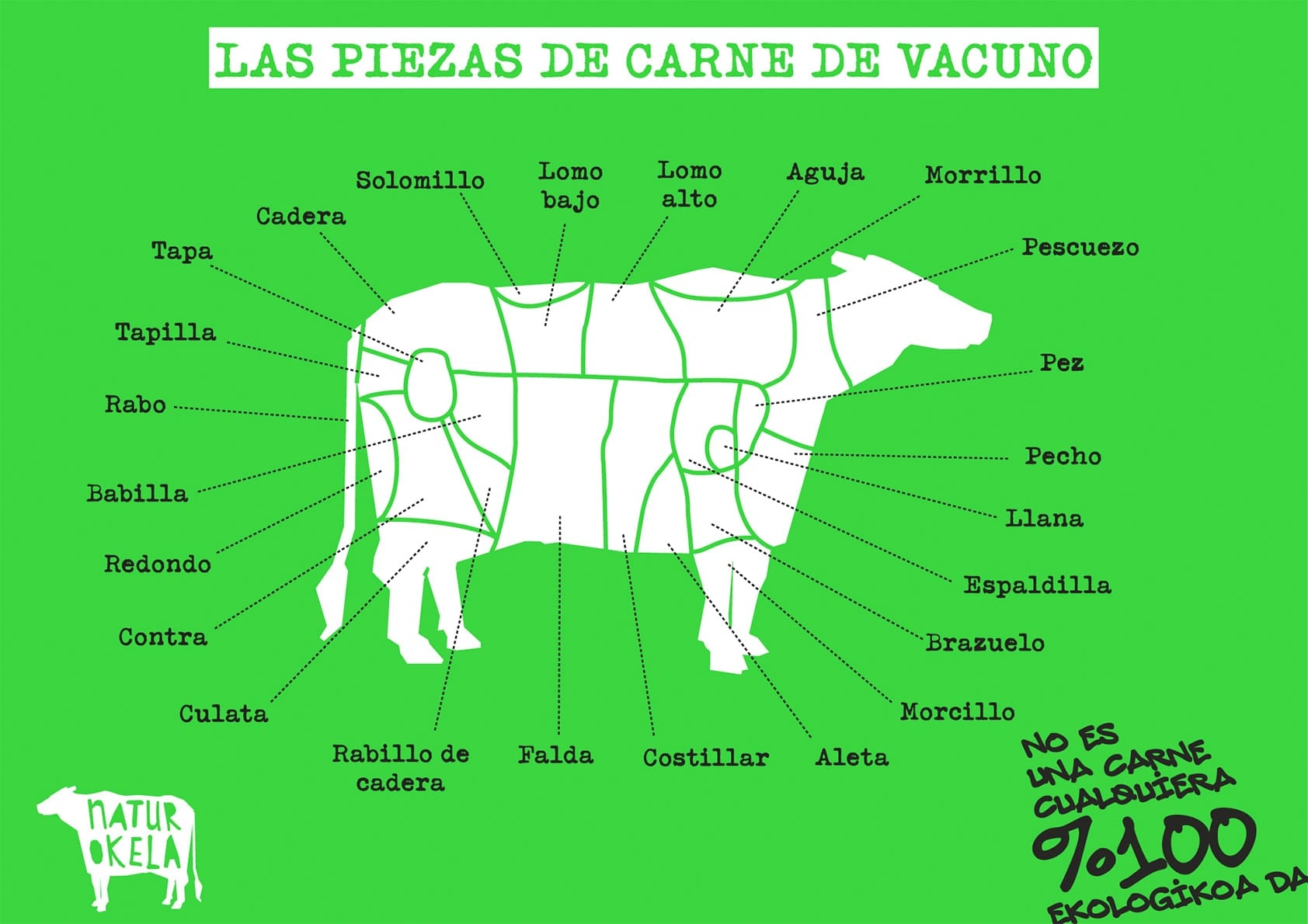 Conoce Los Diferentes Cortes De Carne De Vaca Naturokela