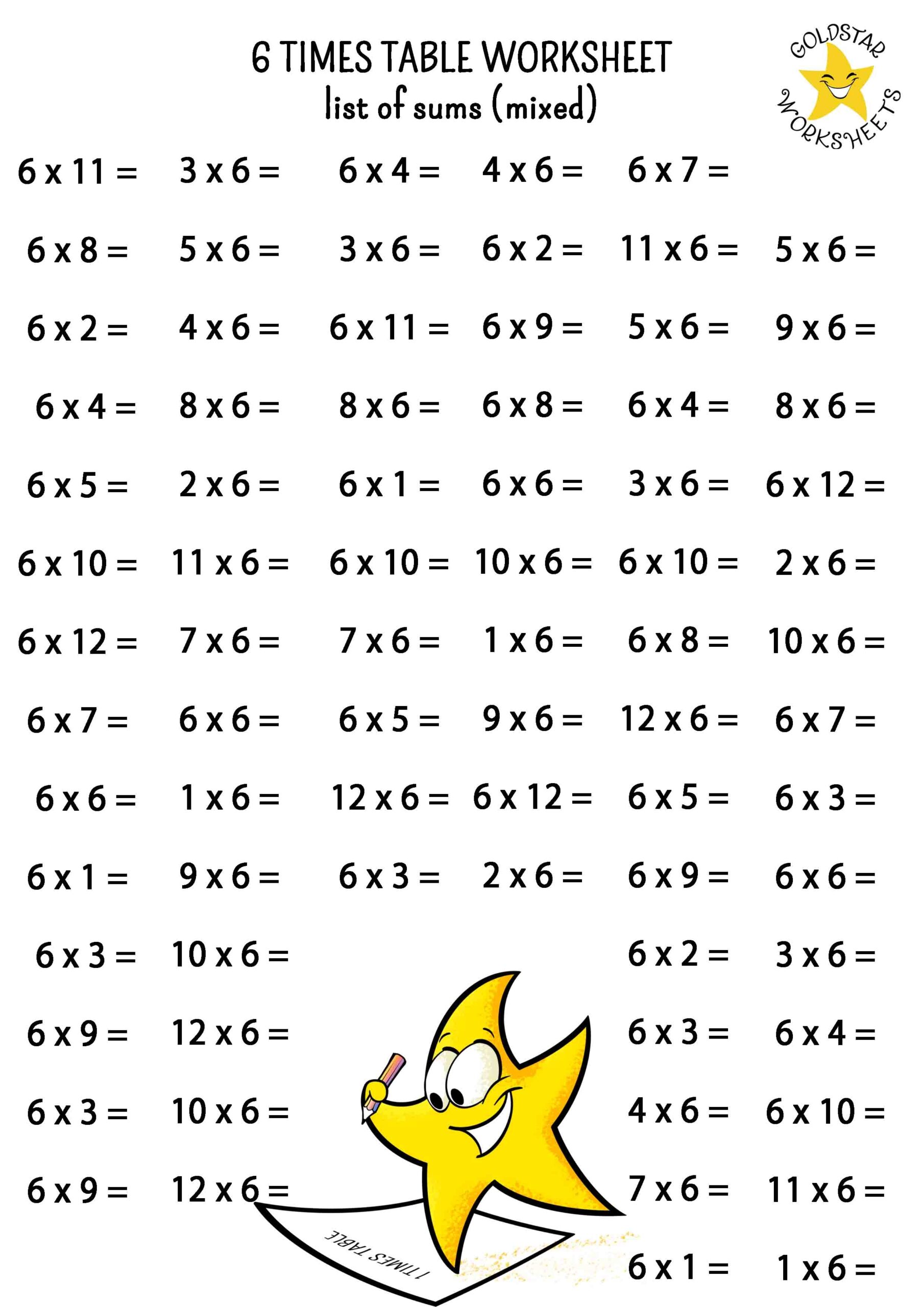 Conquer The 6 Times Table With These Fun And Free Worksheets 