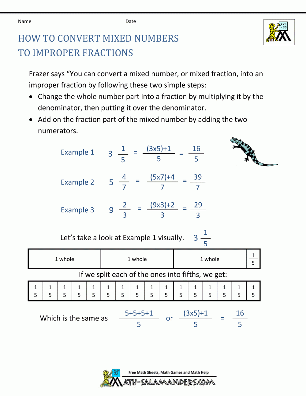 Convert Improper Fraction