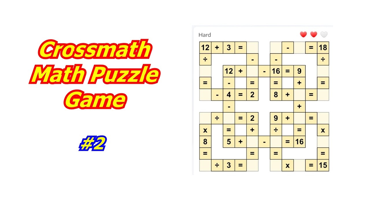 Crossmath Math Puzzle Games App Walk Through 2 YouTube