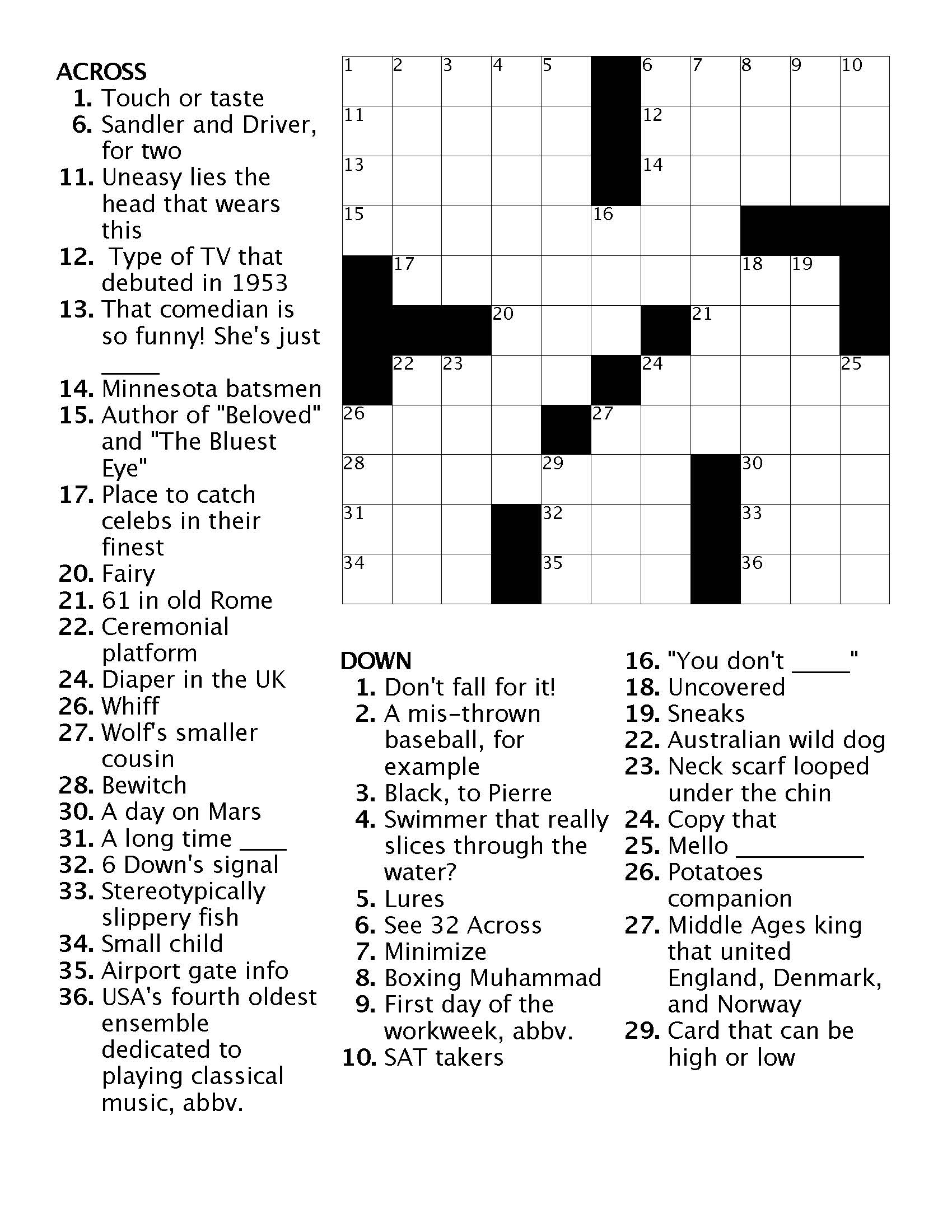 large print crossword puzzles pdf