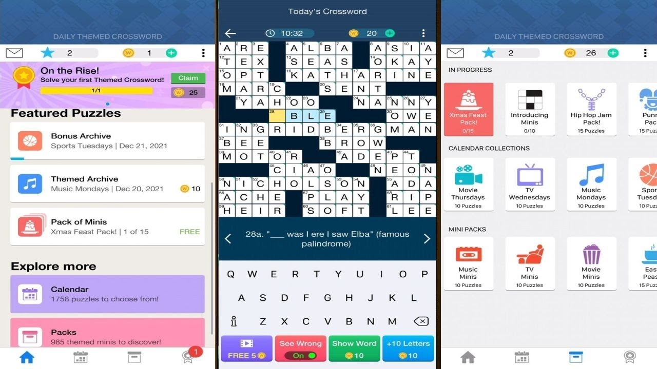 Daily Themed Crossword by PlaySimple Games Offline Crossword Game Android And IOS Gameplay YouTube