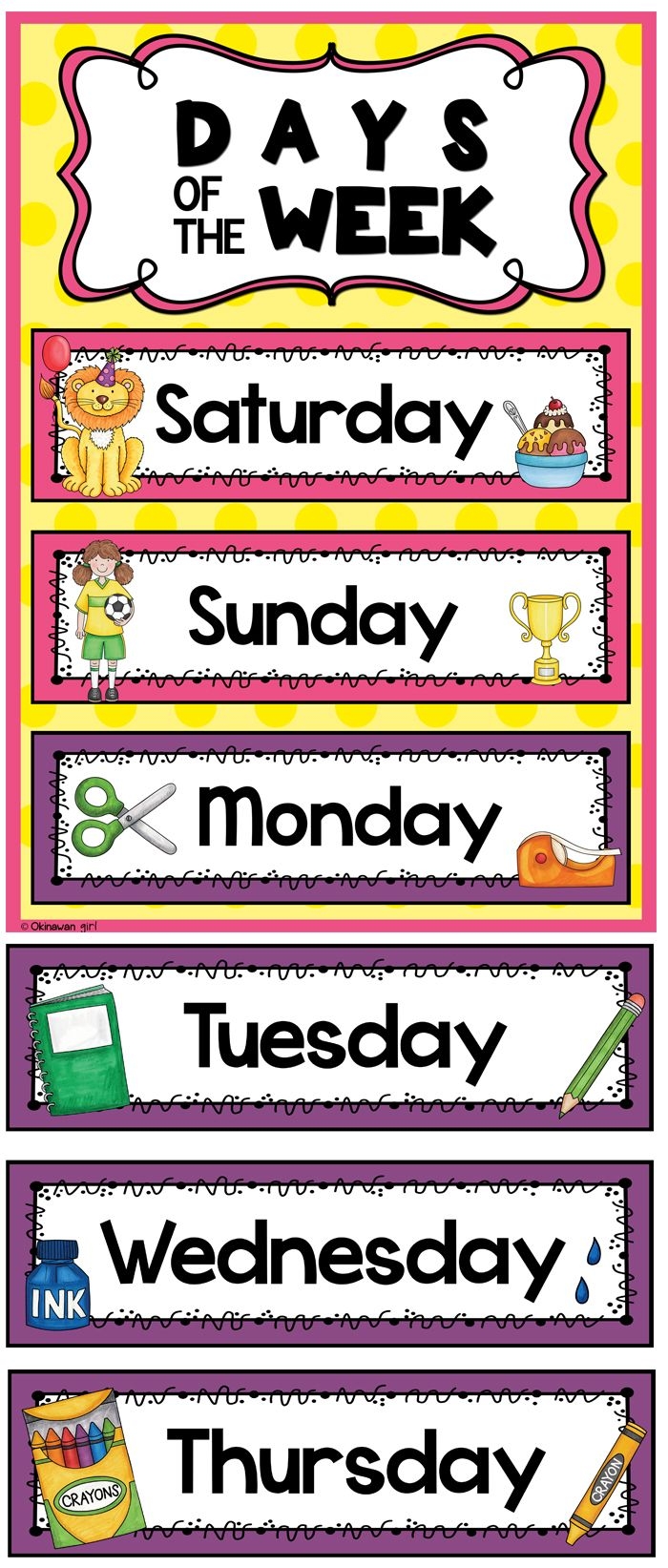 Days Of The Week Days Of The Week