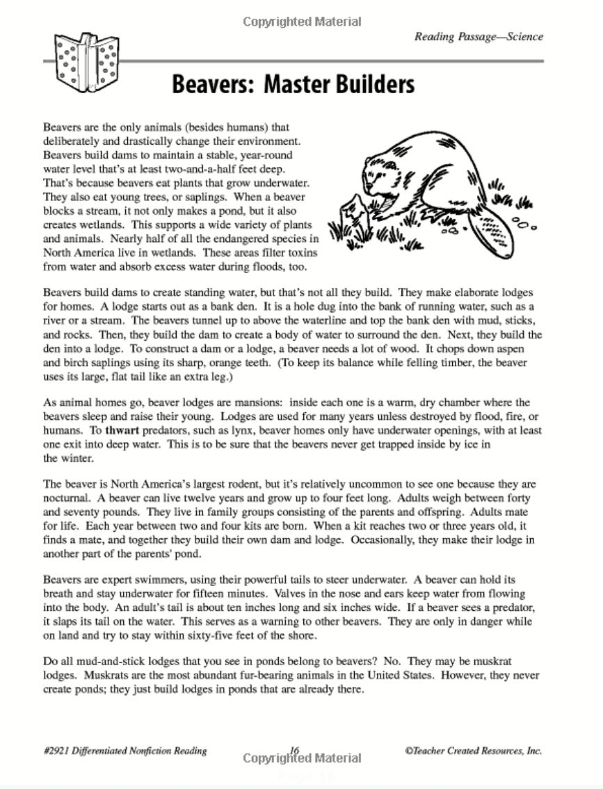 Differentiated Nonfiction Reading Grade 4 EDGEucating