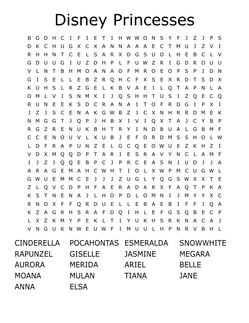 disney word searches printable