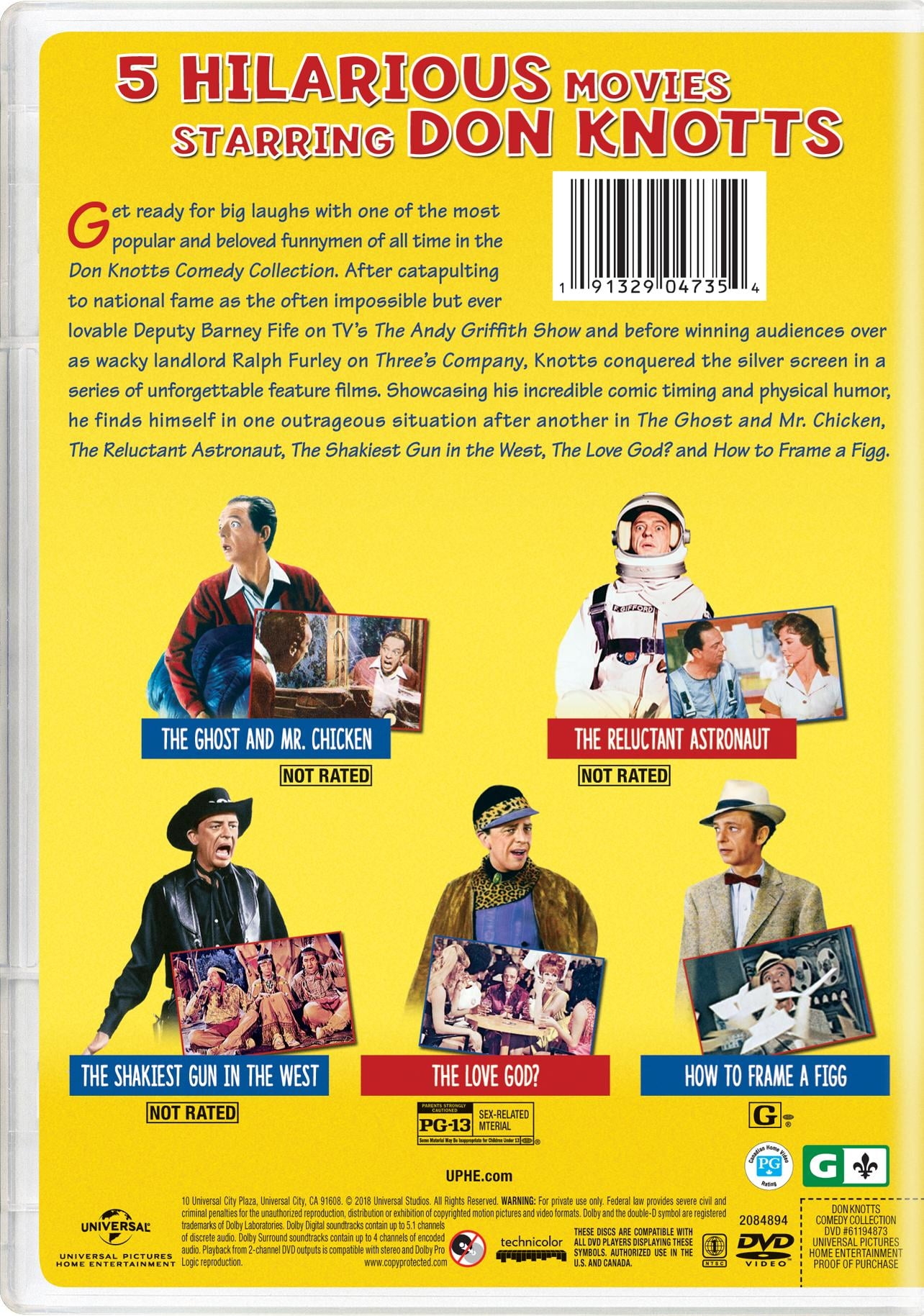 Don Knotts Comedy Collection 5 Classic Feature Films DVD Walmart