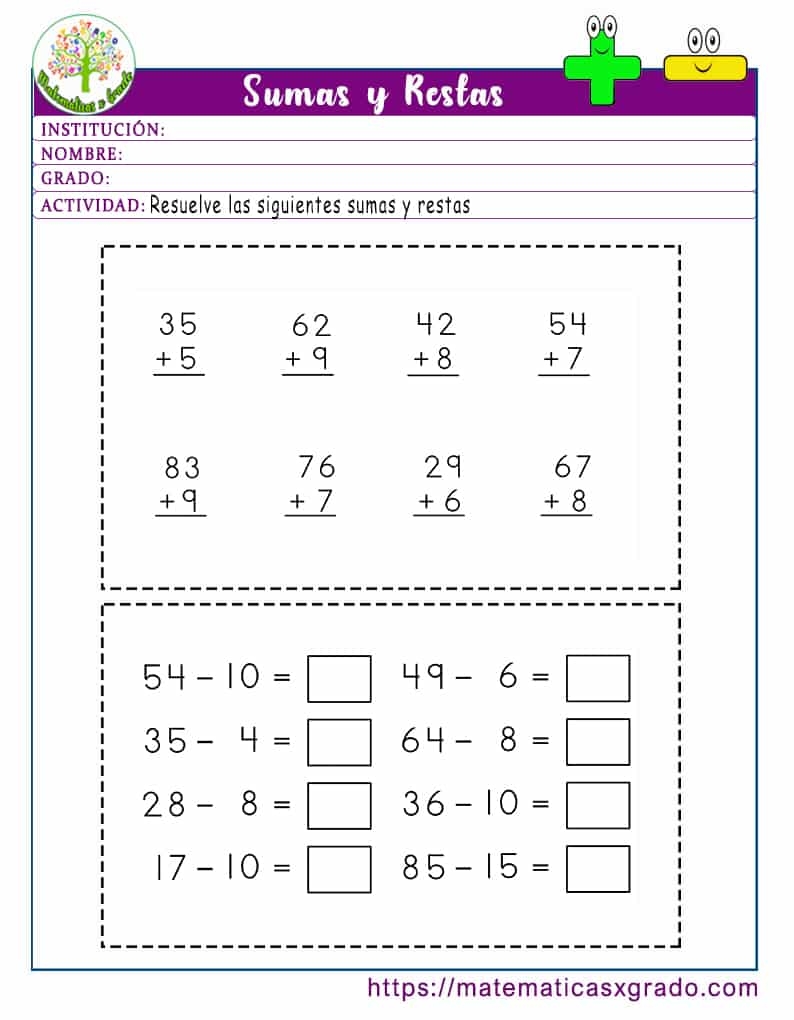 Ejercicios Matematicas Comprensivas Cuaderno Sumas Y Restas 6 A os Editorial GEU Para 1 Primaria Matem ticas Comprensivas