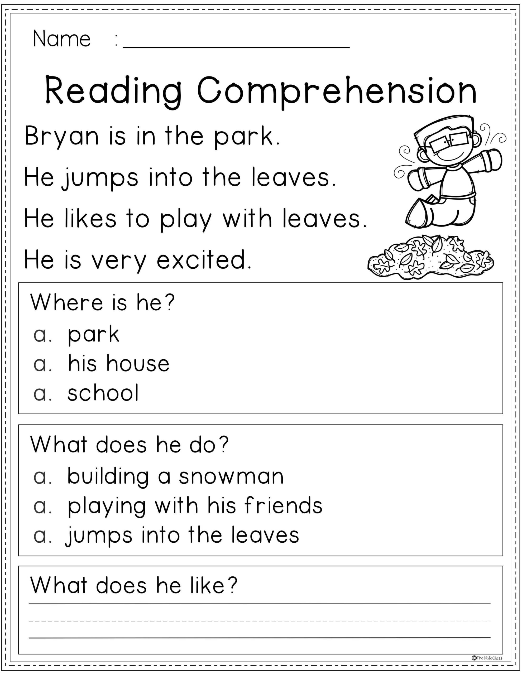 Engage First Graders With Interactive Reading Comprehension Worksheets