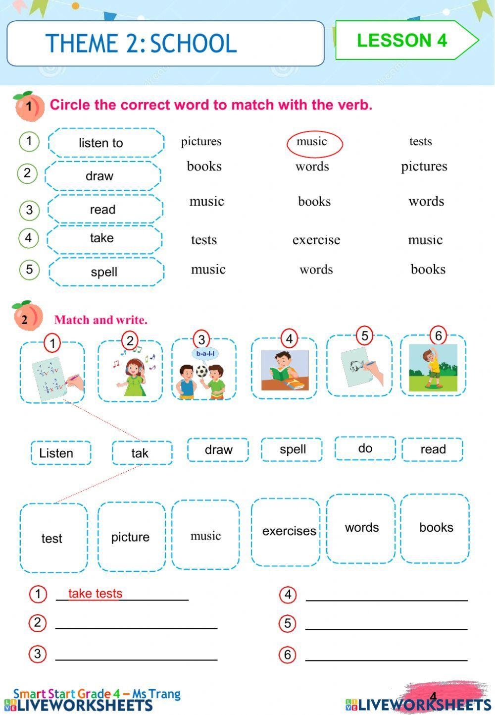 english worksheets 4th grade