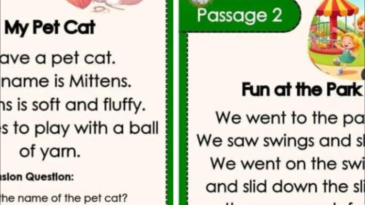ENGLISH PASSAGES WITH COMPREHENSION READING MATERIALS INSTRUCTIONAL MATERIAL FOR ELEMENTARY YouTube