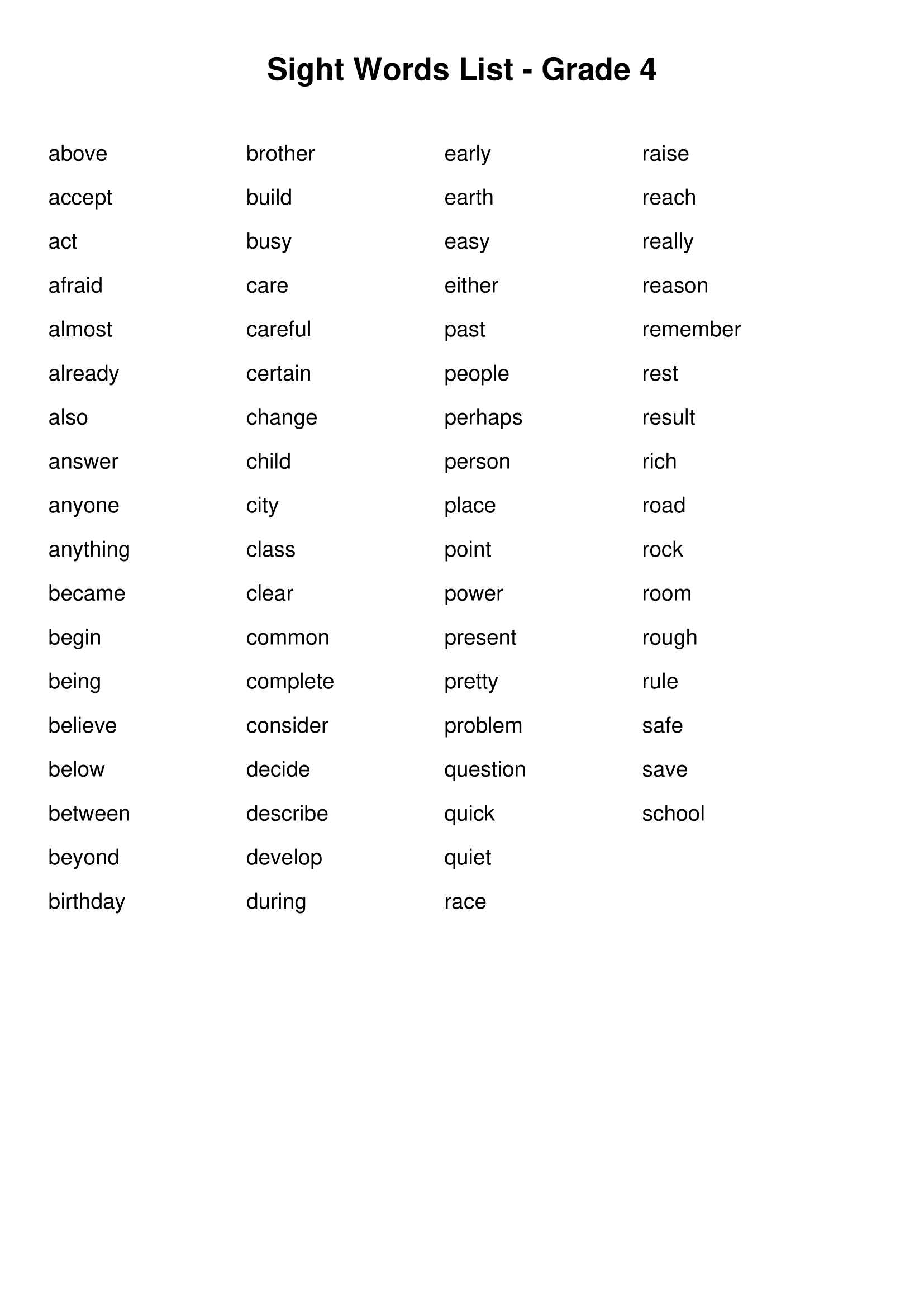 Englishlinx Sight Words Lists Englishlinx Sight Words Lists