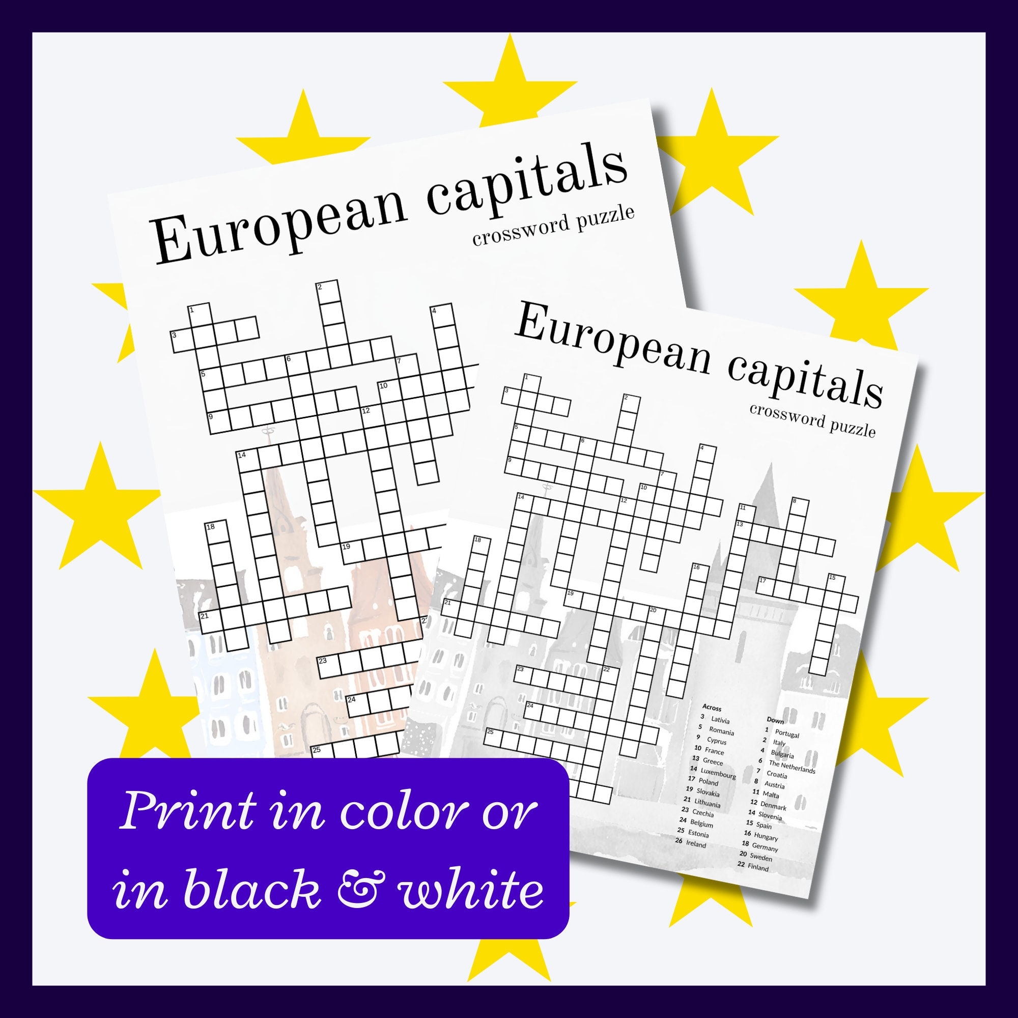crossword clue european country