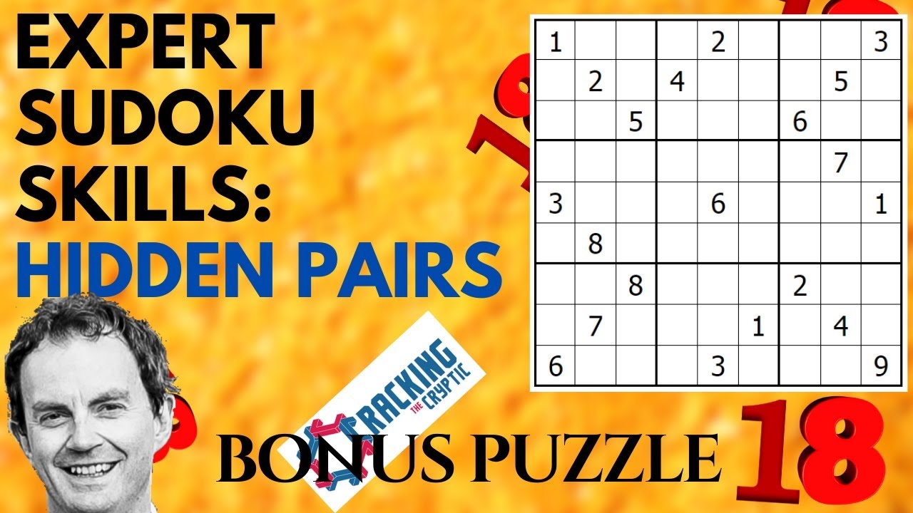 Expert Sudoku Skills Hidden Pairs YouTube