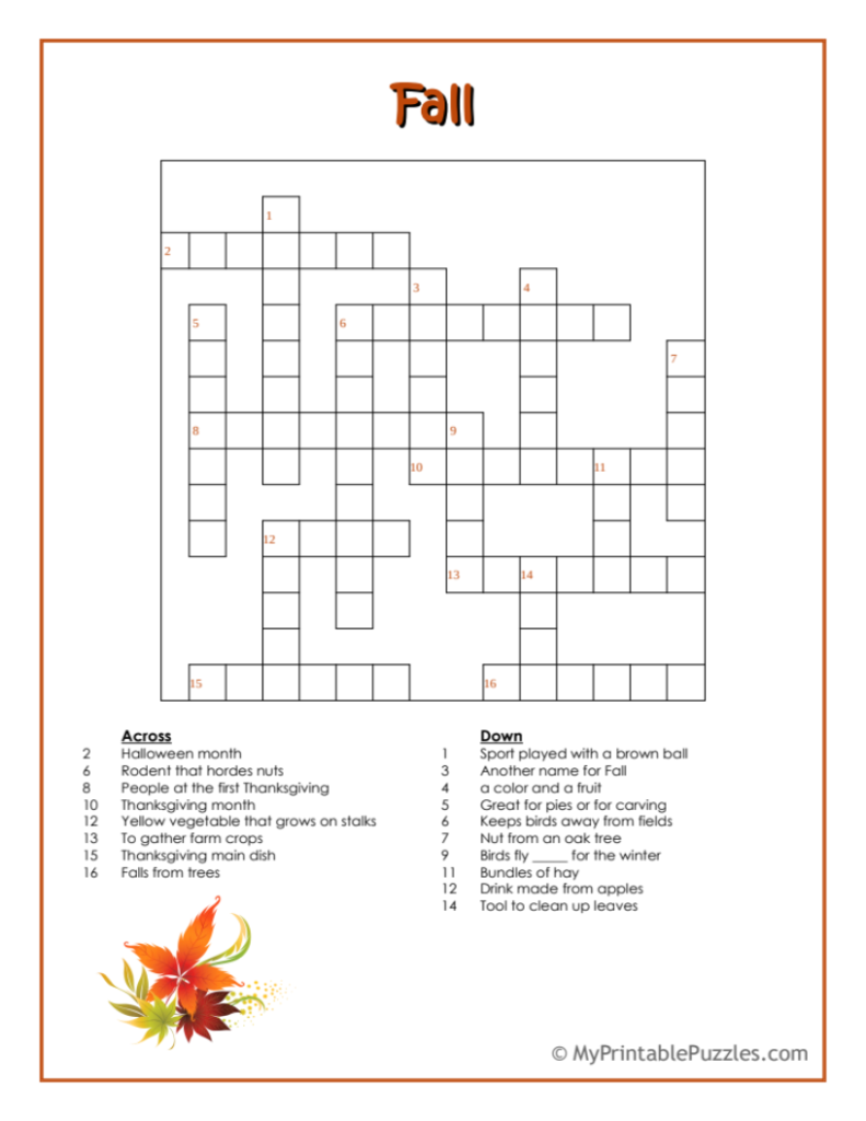 printable crosswords for teenagers