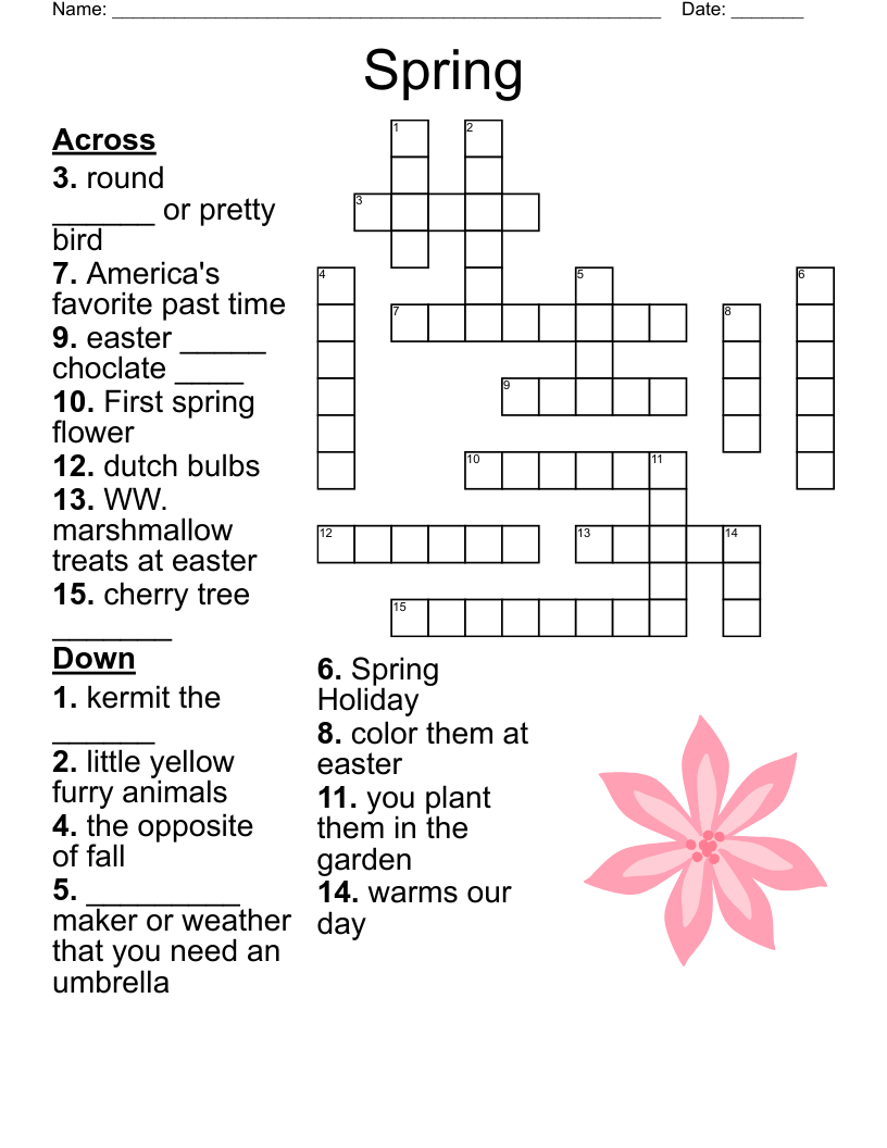 FALL CROSSWORD WordMint