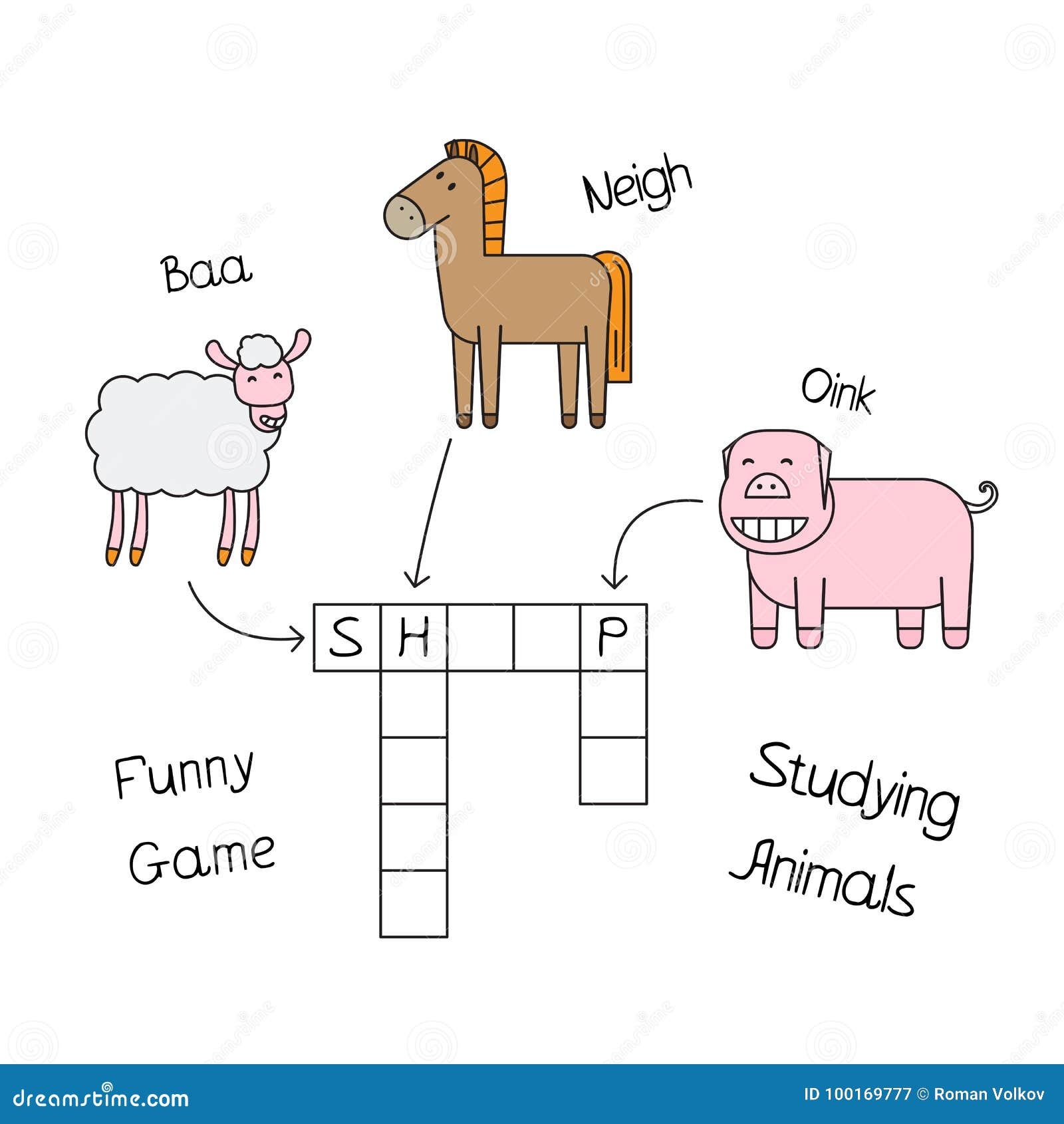 Farm Animals Crossword For Children Stock Vector Illustration Of Letter Alphabet 100169777 Farm Animals Crossword For Children Stock Vector Illustration Of Letter Alphabet 100169777