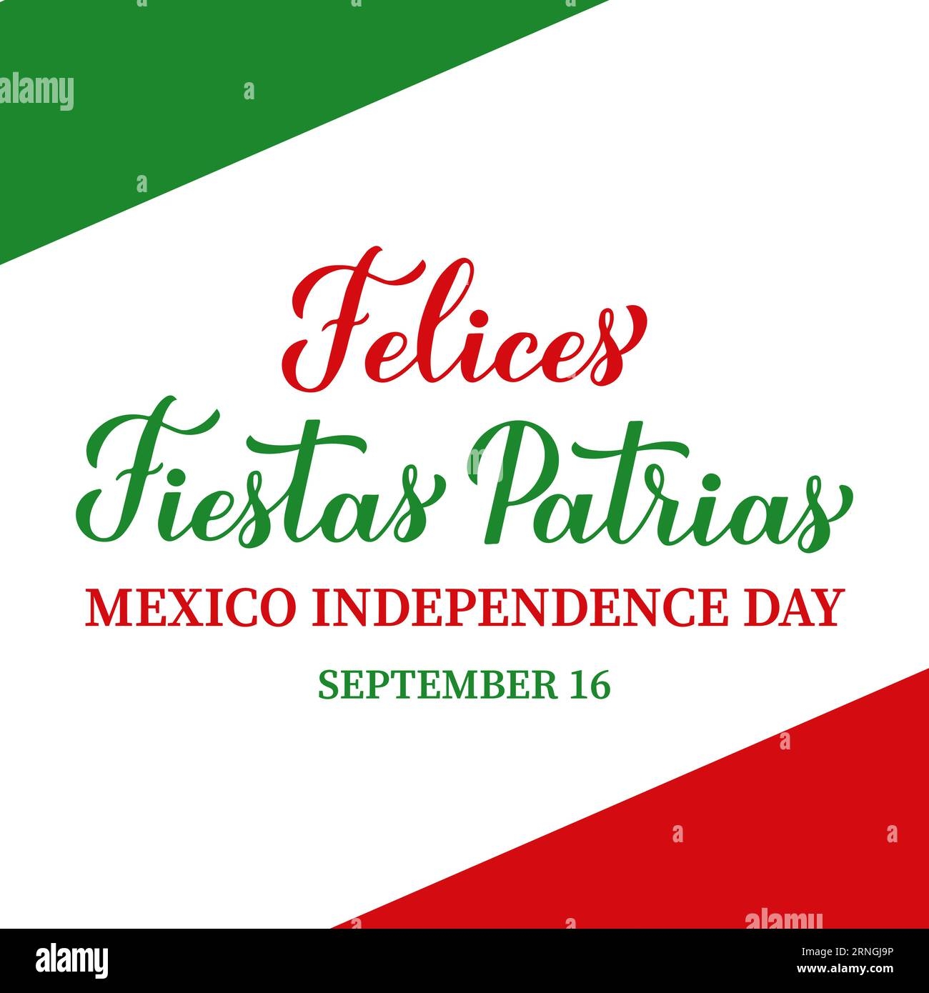 Felices Fiestas Patrias Happy National Holidays In Spanish Mexico Independence Day Celebrated On September 16 Vector Template For Typography Poste Stock Vector Image Art Alamy