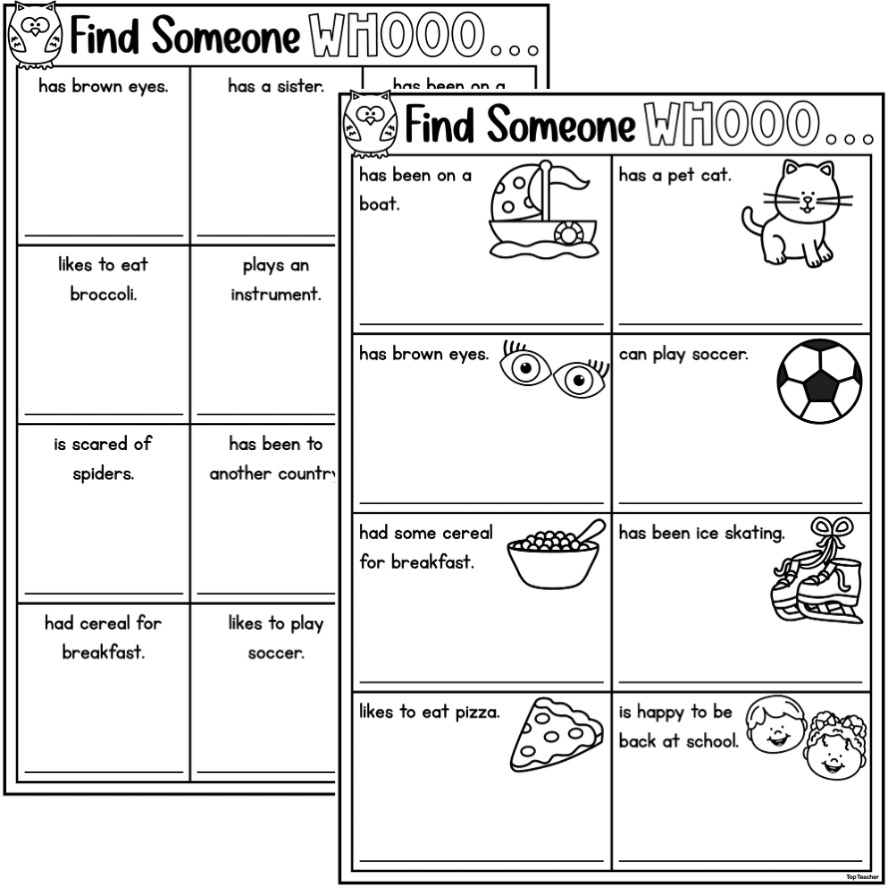 Find Someone Who Activity Top Teacher