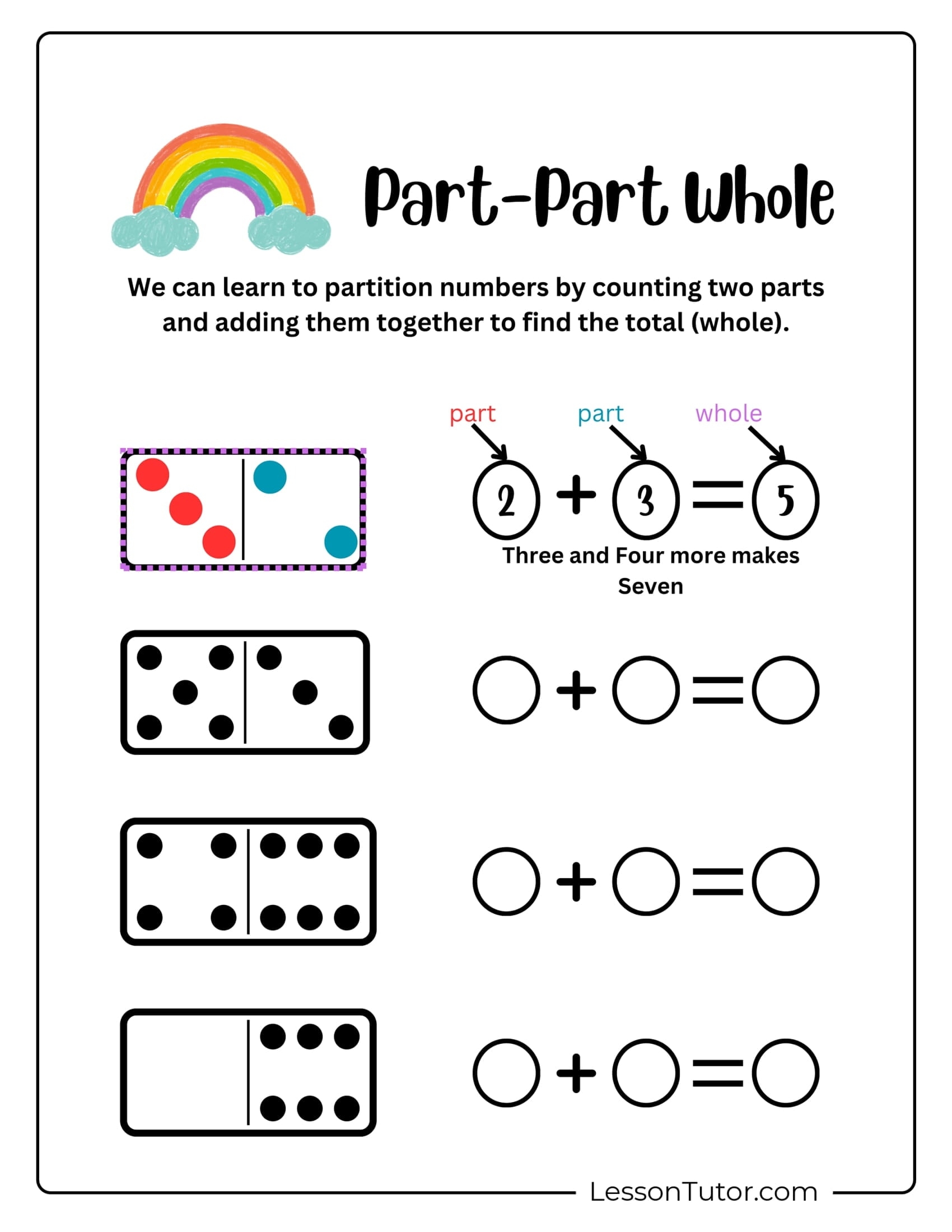 First Grade Part Part Whole Free Coloring Pages PDF Printables And Worksheets Lesson Tutor