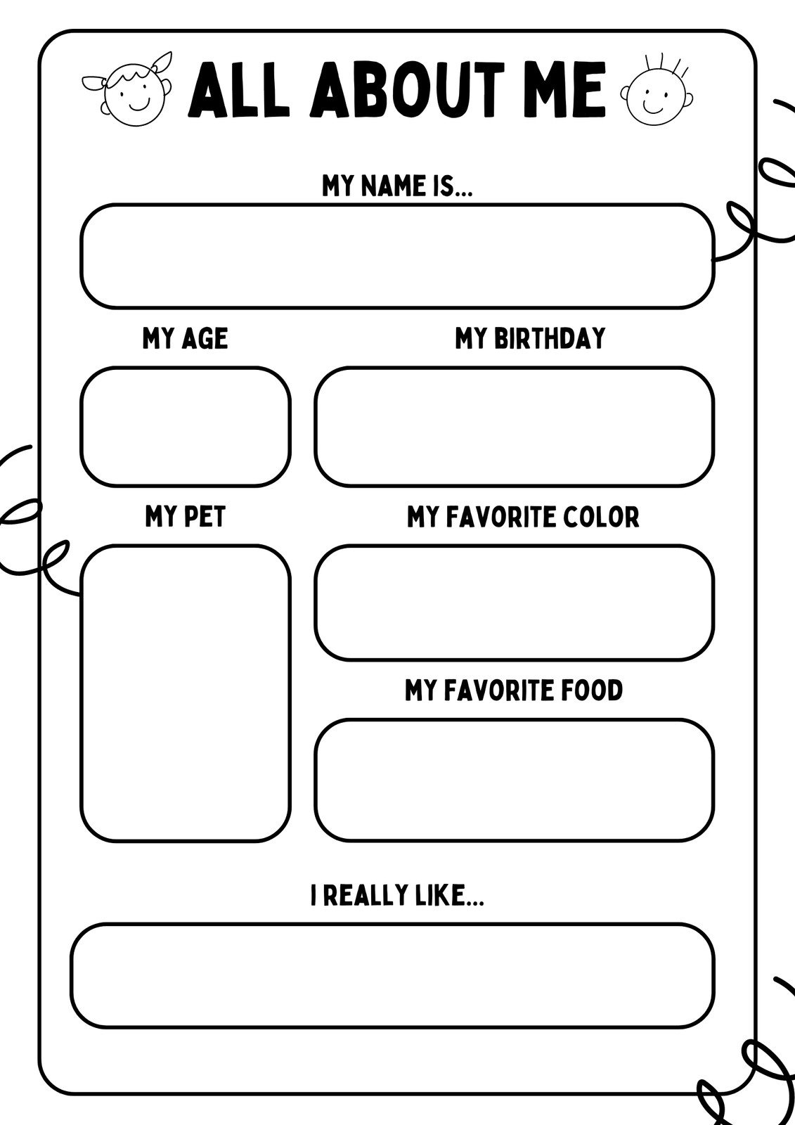 all about me worksheet for adults pdf