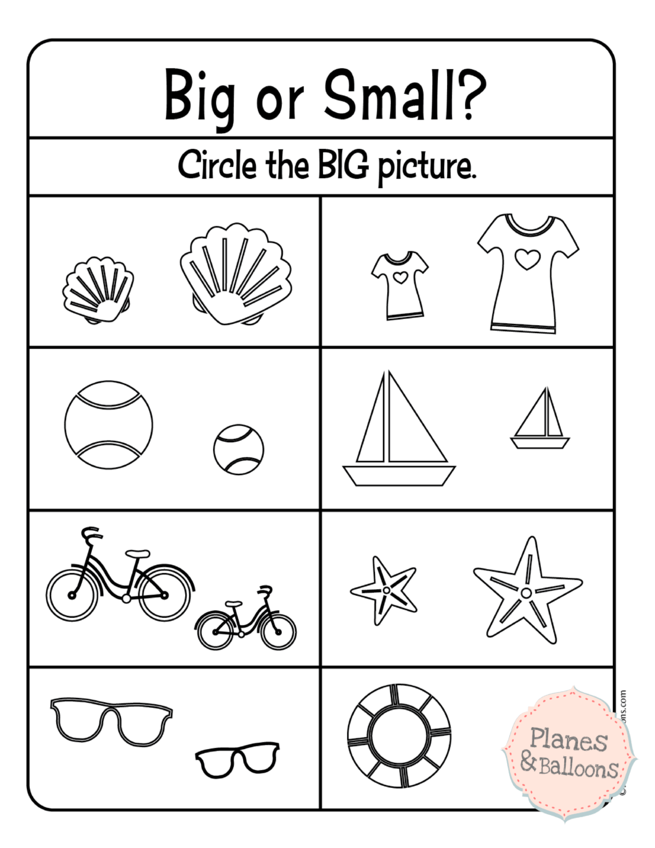 Free Big And Little Worksheet For Kindergarten Download Free Big And Little Worksheet For Kindergarten Png Images Free Worksheets On Clipart Library