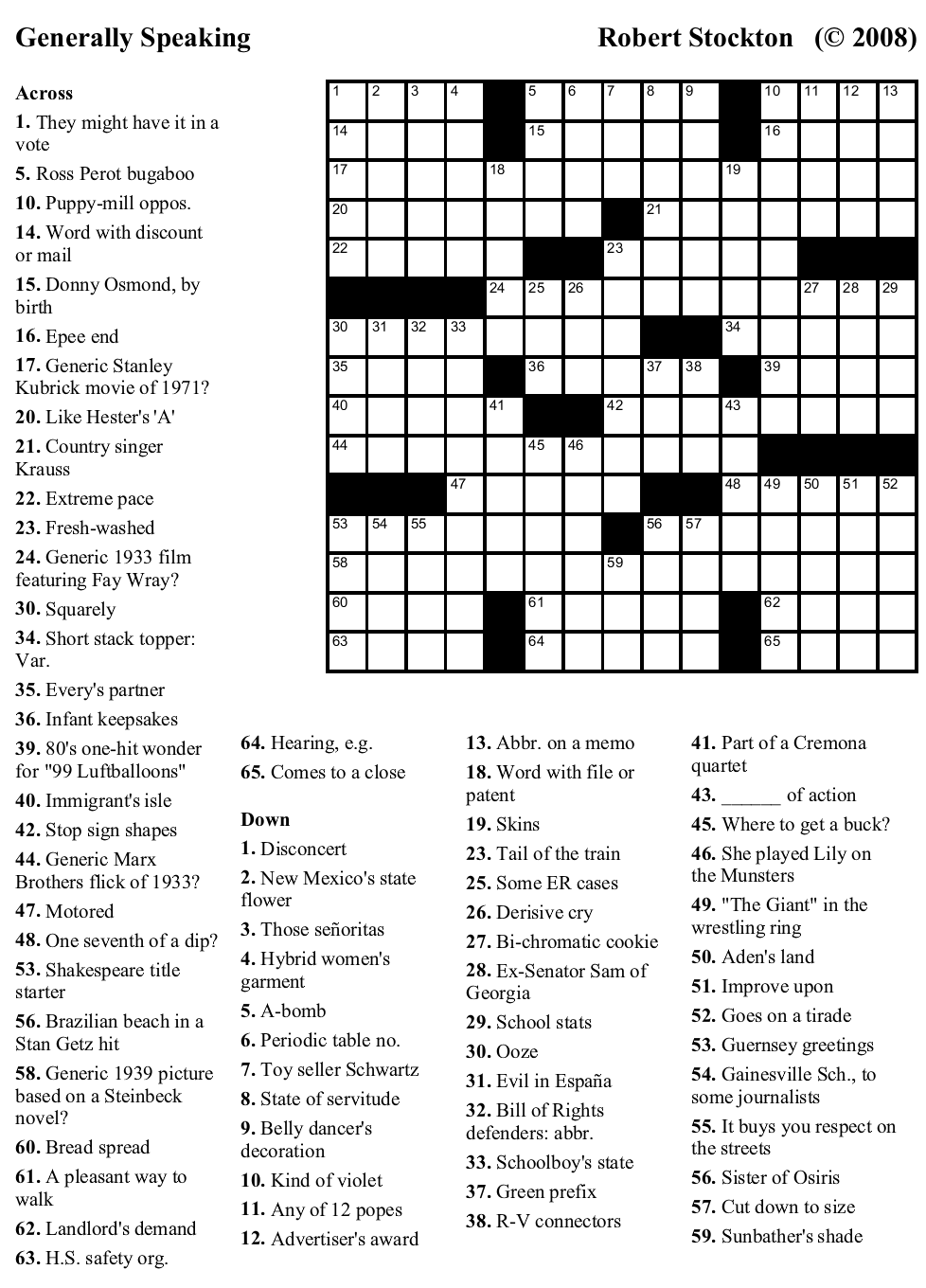 american hard crossword puzzles