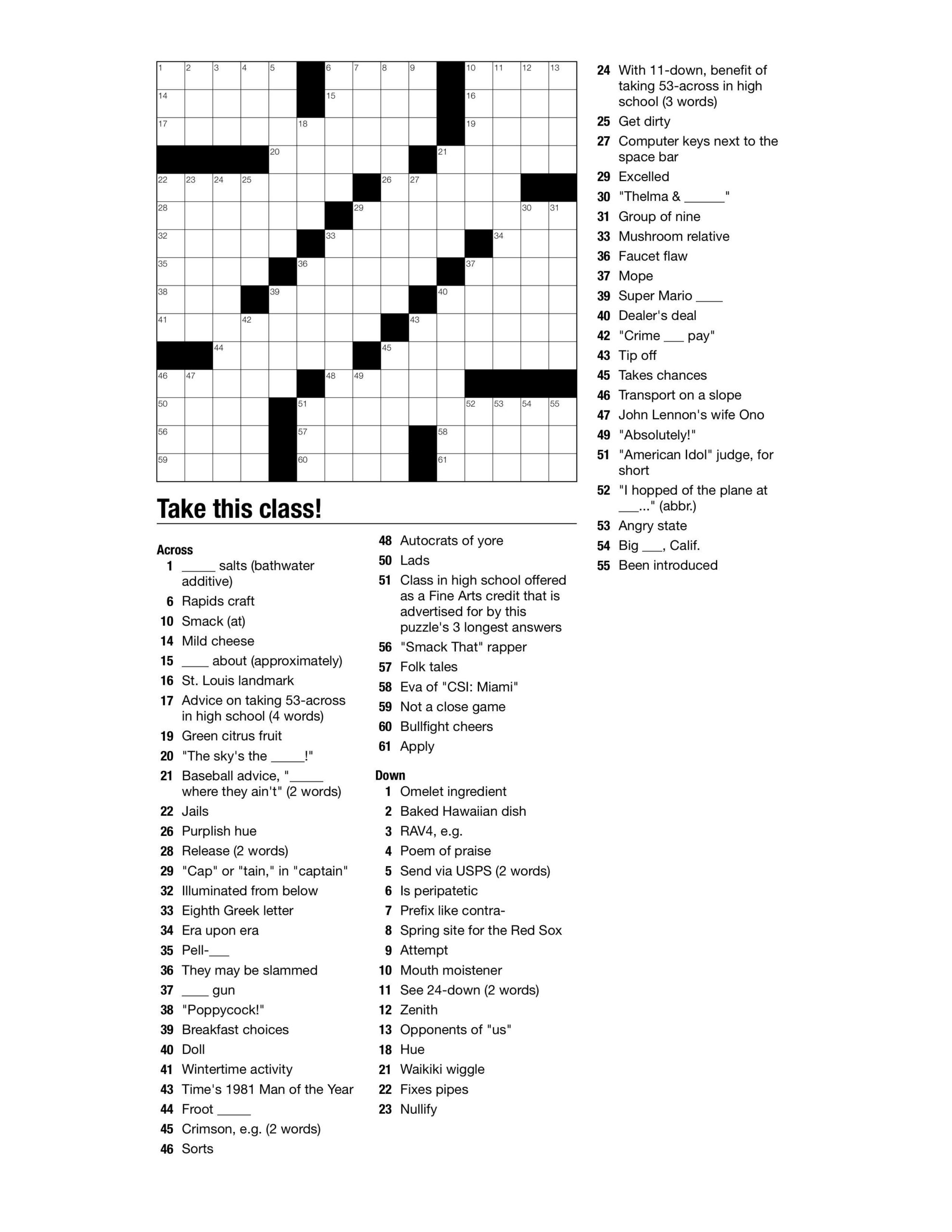 daily themed crossword answers free