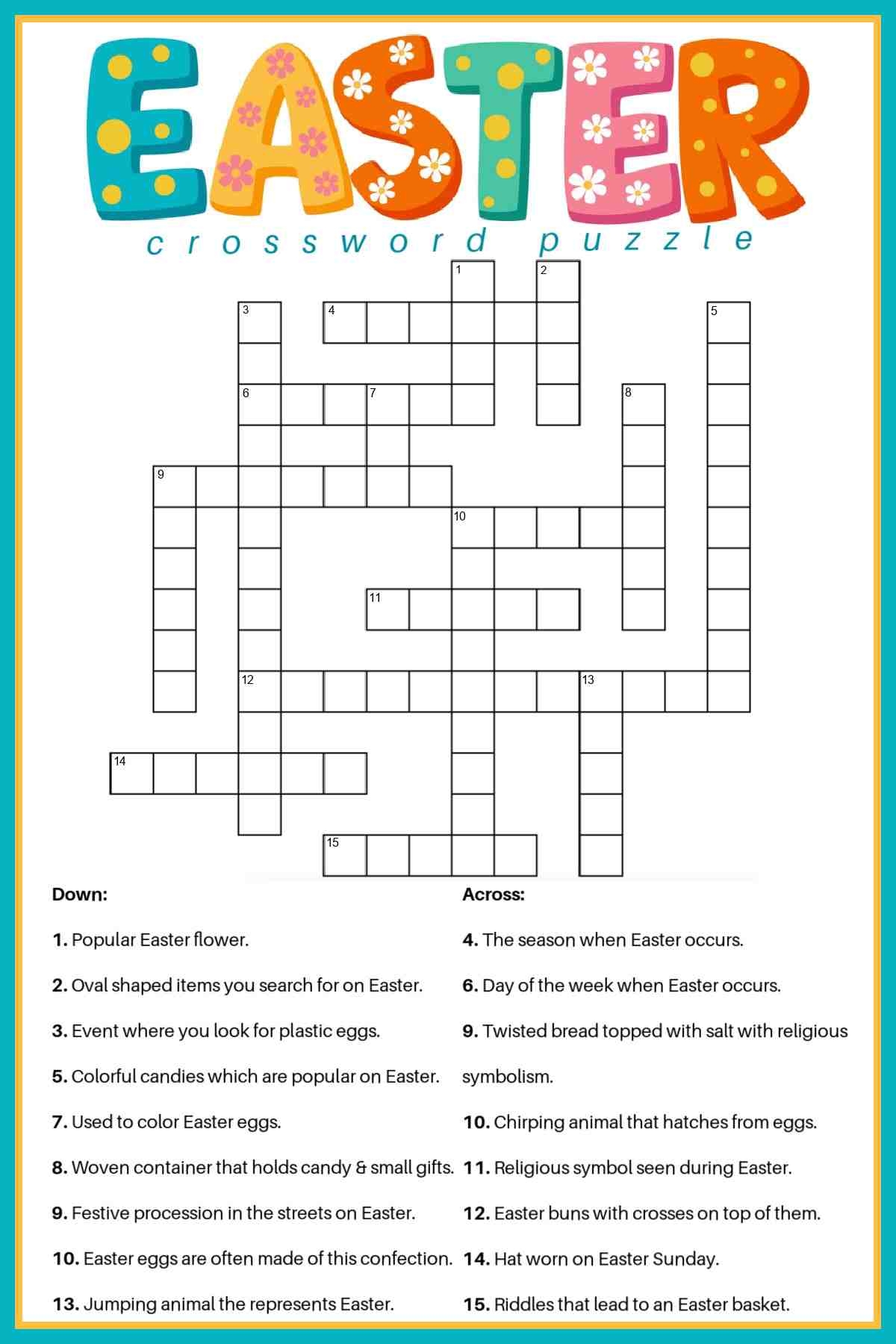 easy crossword puzzles pdf