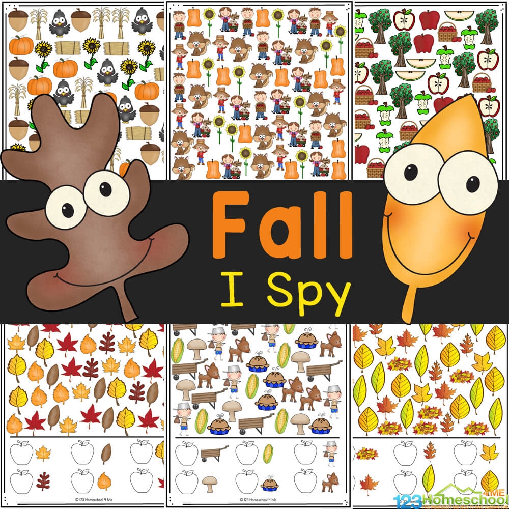 FREE Fall I Spy Printable Worksheets FREE Fall I Spy Printable Worksheets