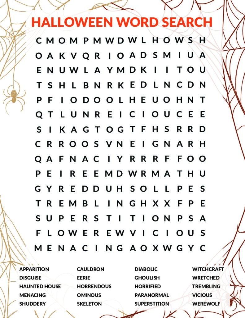 Free Hard Halloween Word Search Printable Freebie Finding Mom
