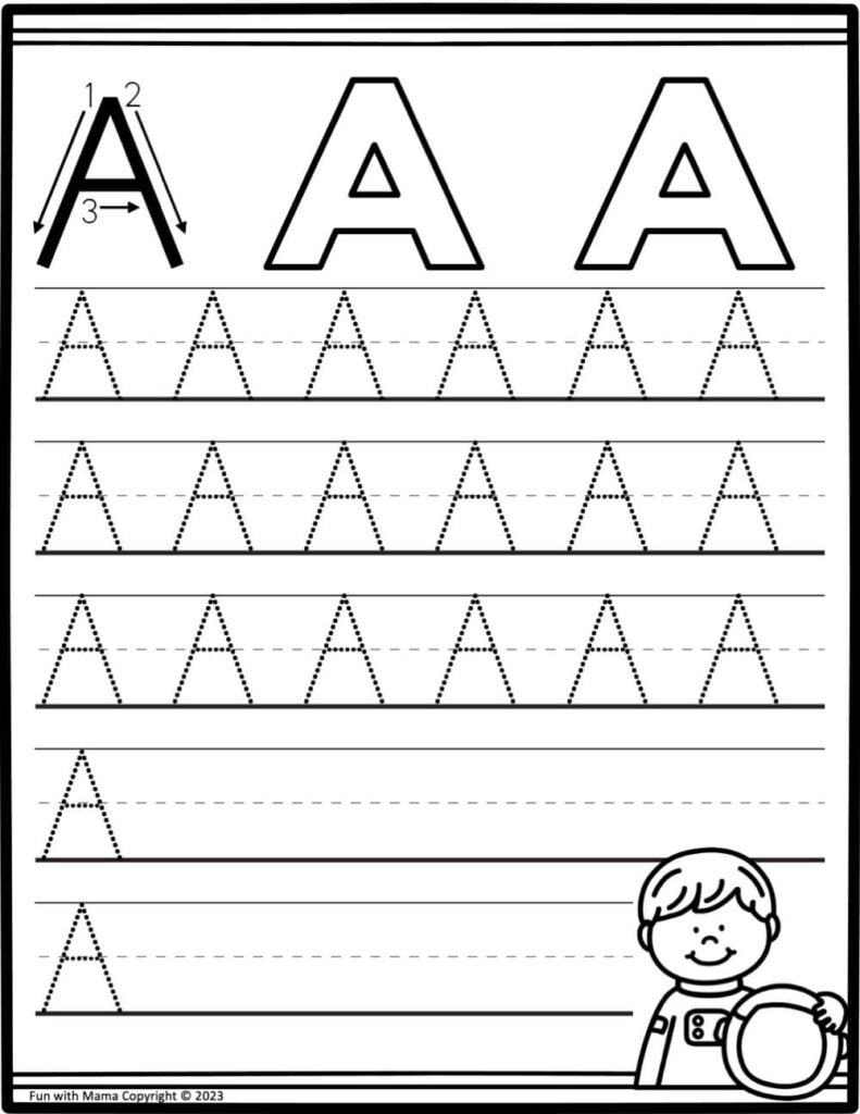 worksheets for letter a