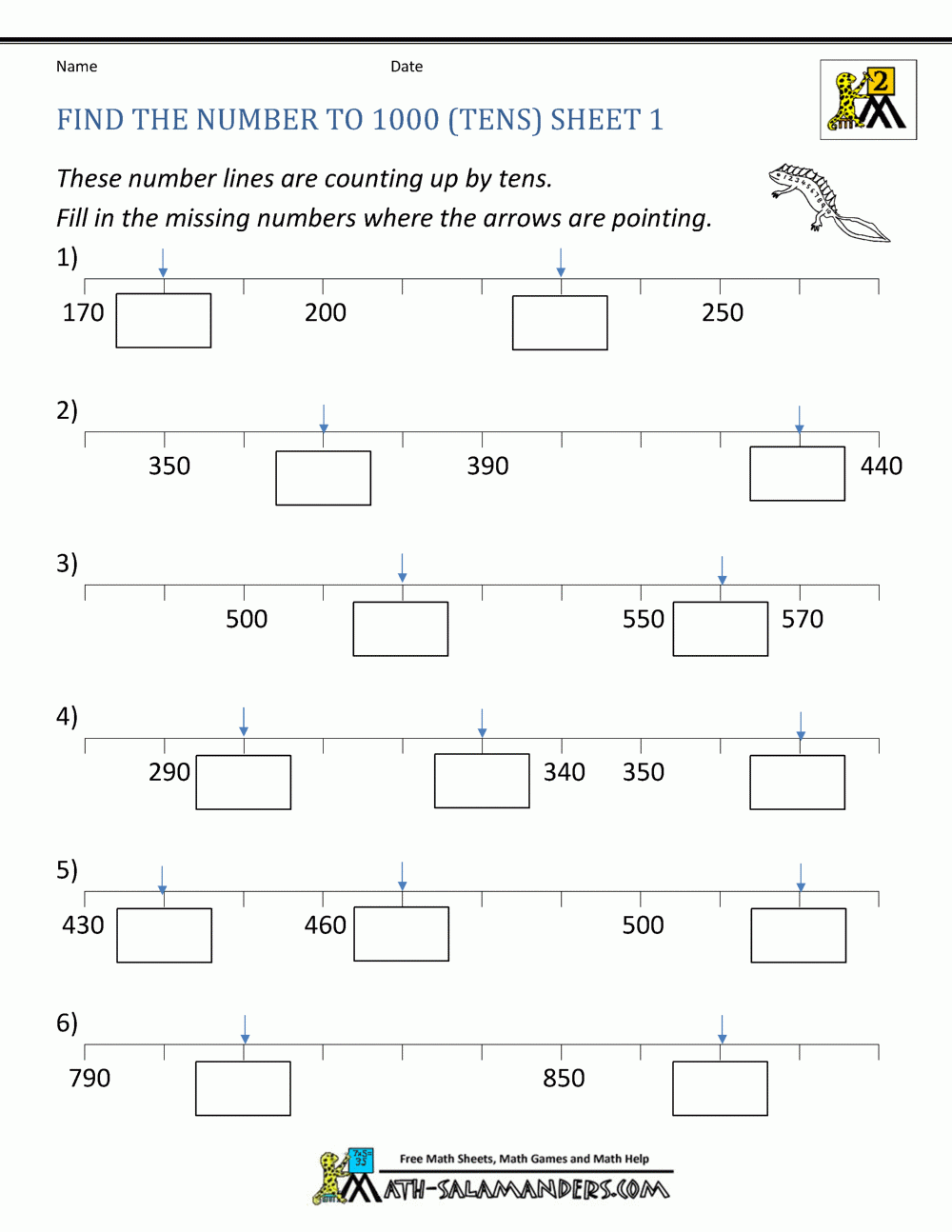 numbers on a number line worksheet numbers on a number line worksheet