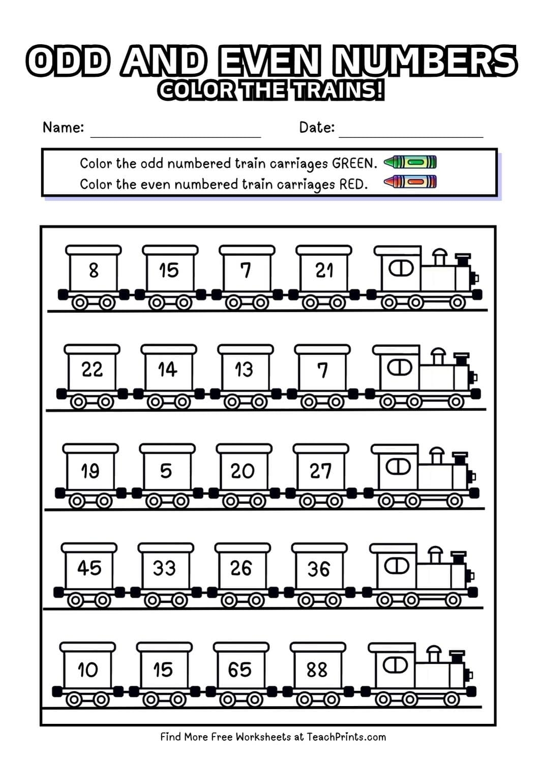 even and odd worksheets